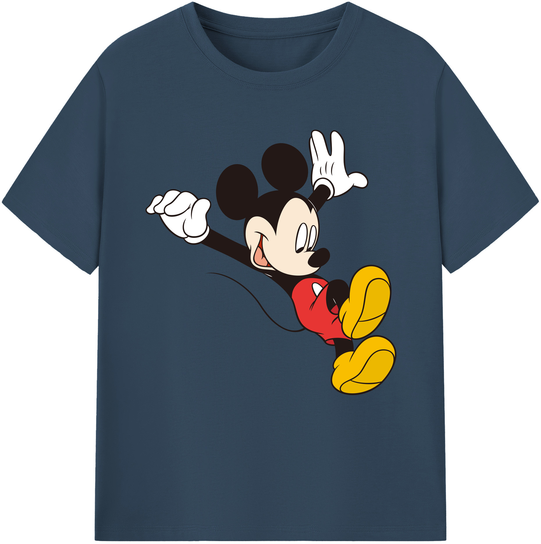 （画像用） ミッキーマウス Mickey Mouse レディースカジュアルプリントTシャツ（綿100％）