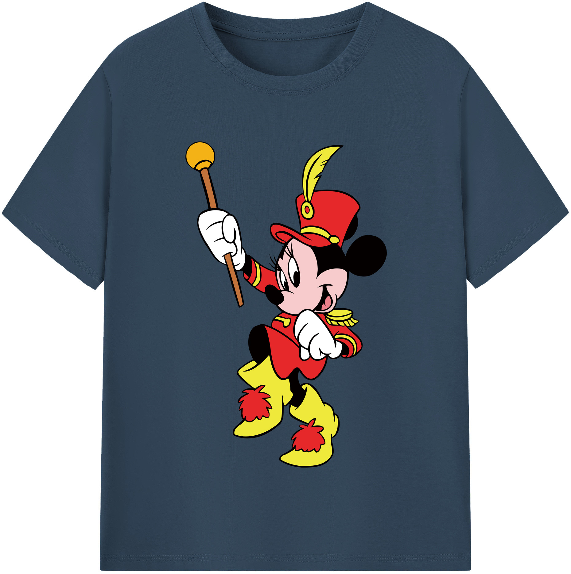 （画像用） ミッキーマウス Mickey Mouse レディースカジュアルプリントTシャツ（綿100％）
