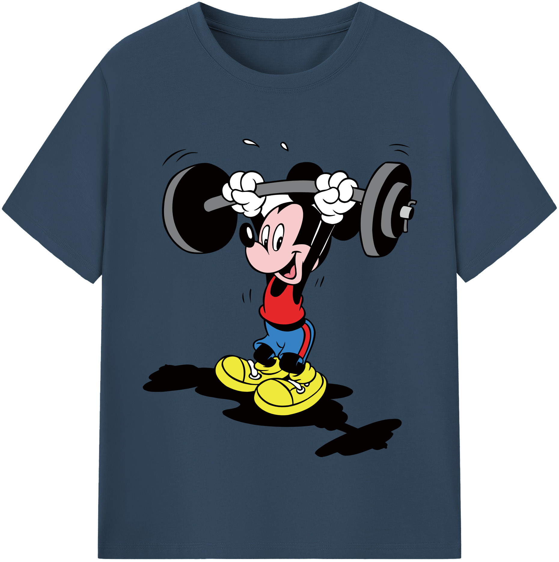 （画像用） ミッキーマウス Mickey Mouse レディースカジュアルプリントTシャツ（綿100％）
