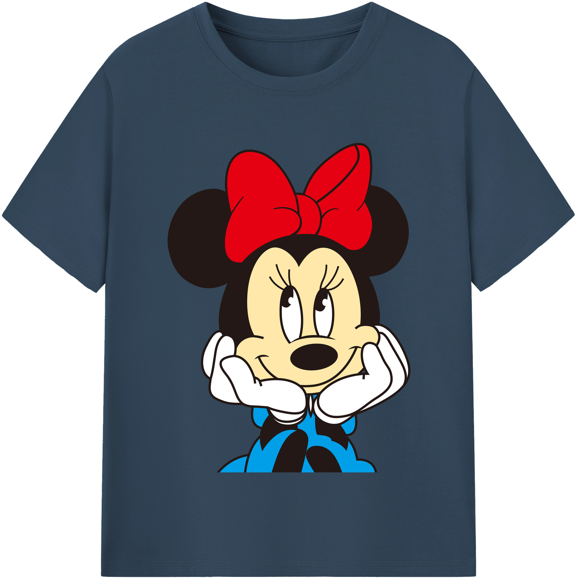 （画像用） ミッキーマウス Mickey Mouse レディースカジュアルプリントTシャツ（綿100％）
