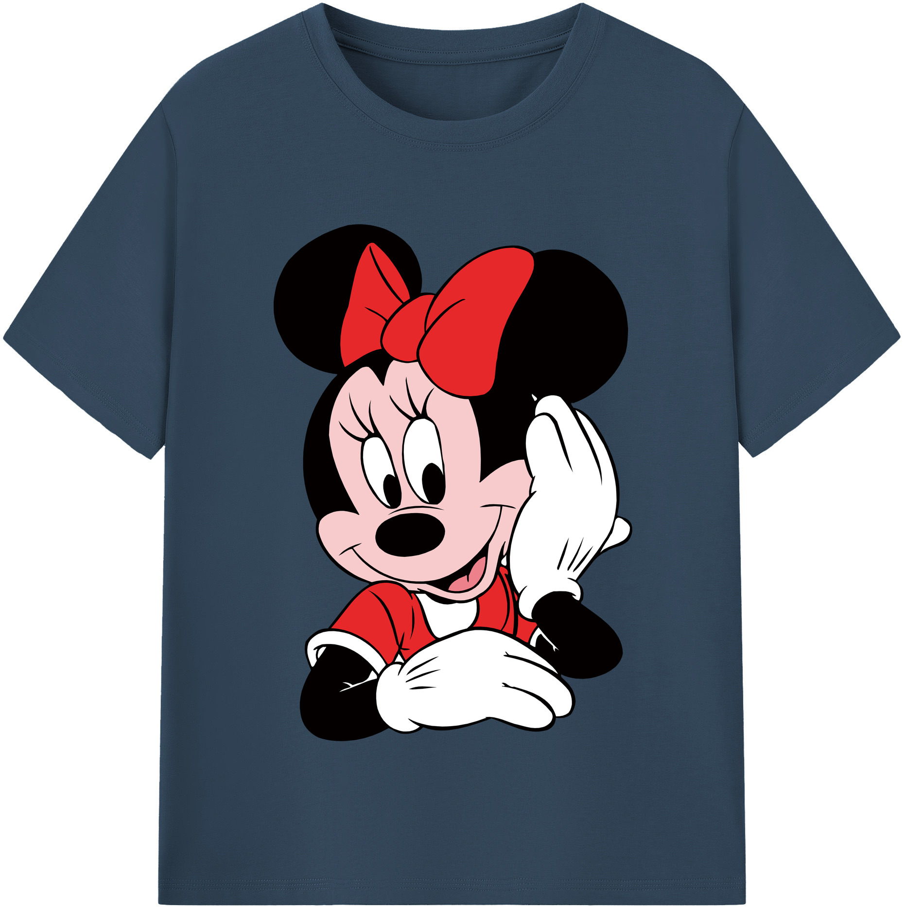 （画像用） ミッキーマウス Mickey Mouse レディースカジュアルプリントTシャツ（綿100％）
