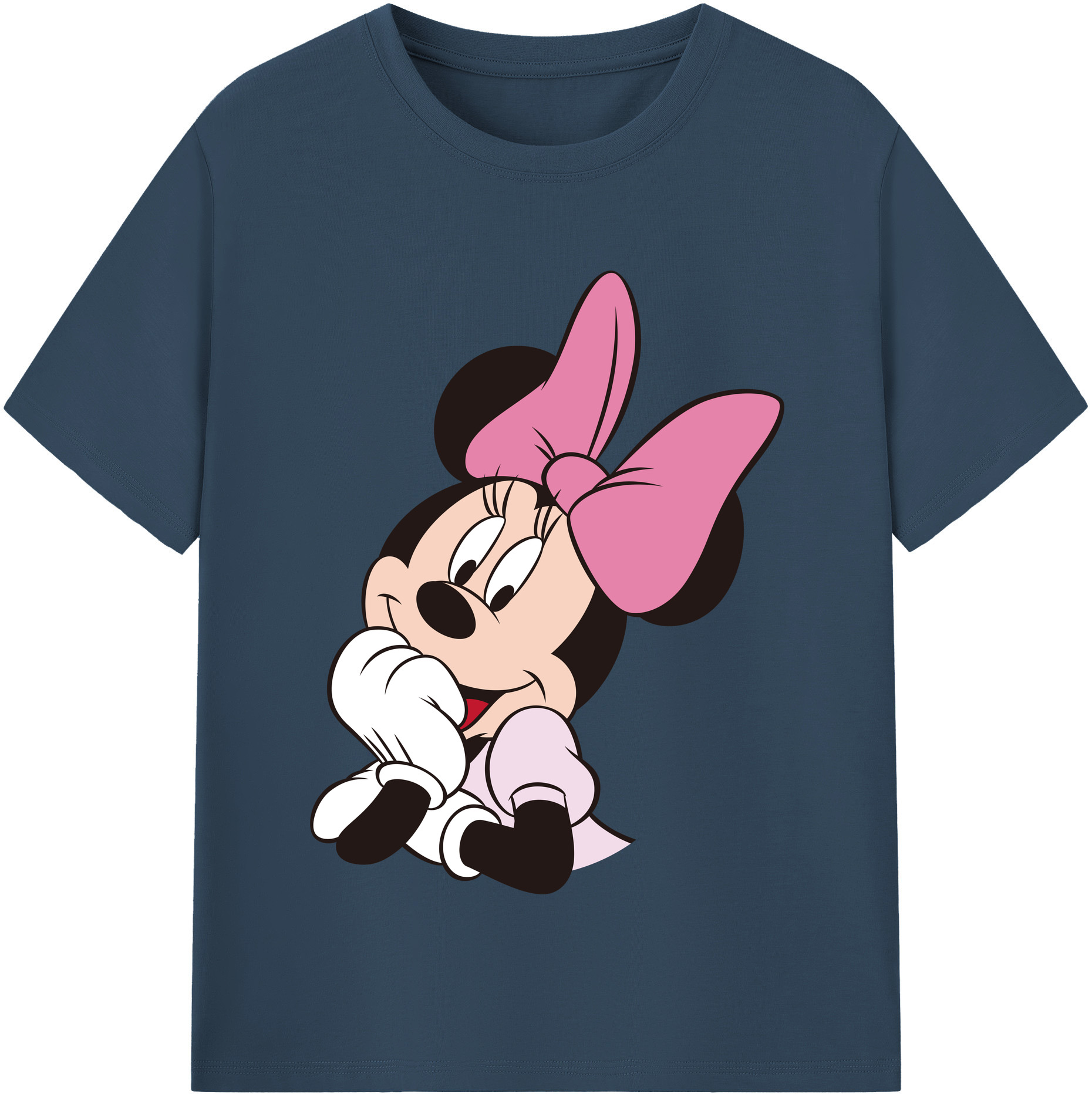 （画像用） ミッキーマウス Mickey Mouse レディースカジュアルプリントTシャツ（綿100％）