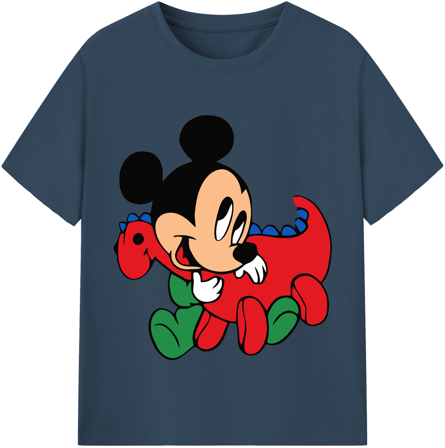 （画像用） ミッキーマウス Mickey Mouse レディースカジュアルプリントTシャツ（綿100％）