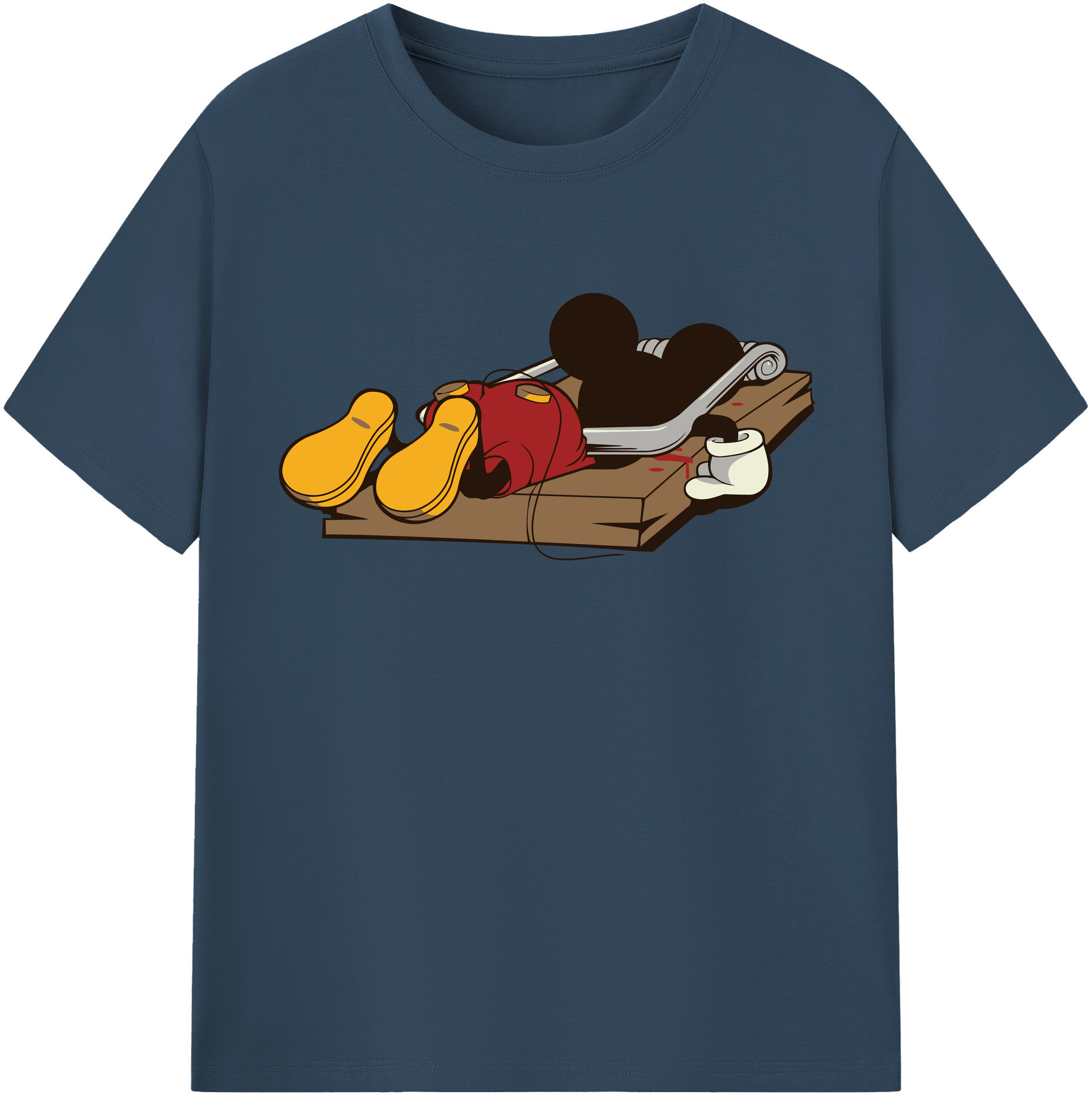 （画像用） ミッキーマウス Mickey Mouse レディースカジュアルプリントTシャツ（綿100％）