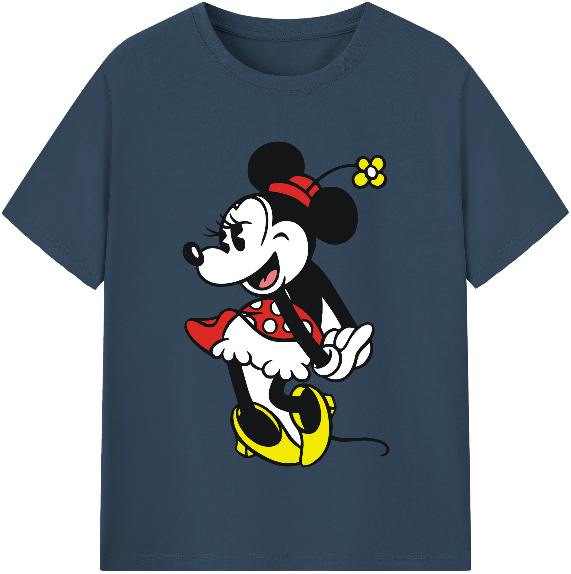 （画像用） ミッキーマウス Mickey Mouse レディースカジュアルプリントTシャツ（綿100％）