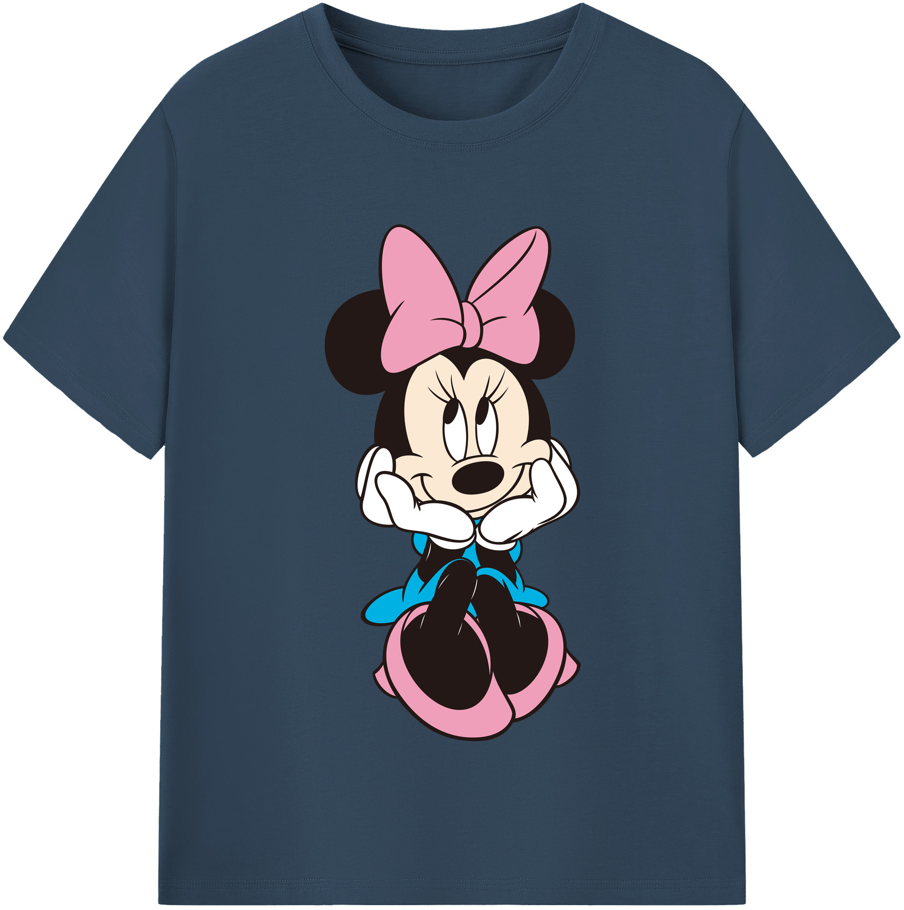 （画像用） ミッキーマウス Mickey Mouse レディースカジュアルプリントTシャツ（綿100％）