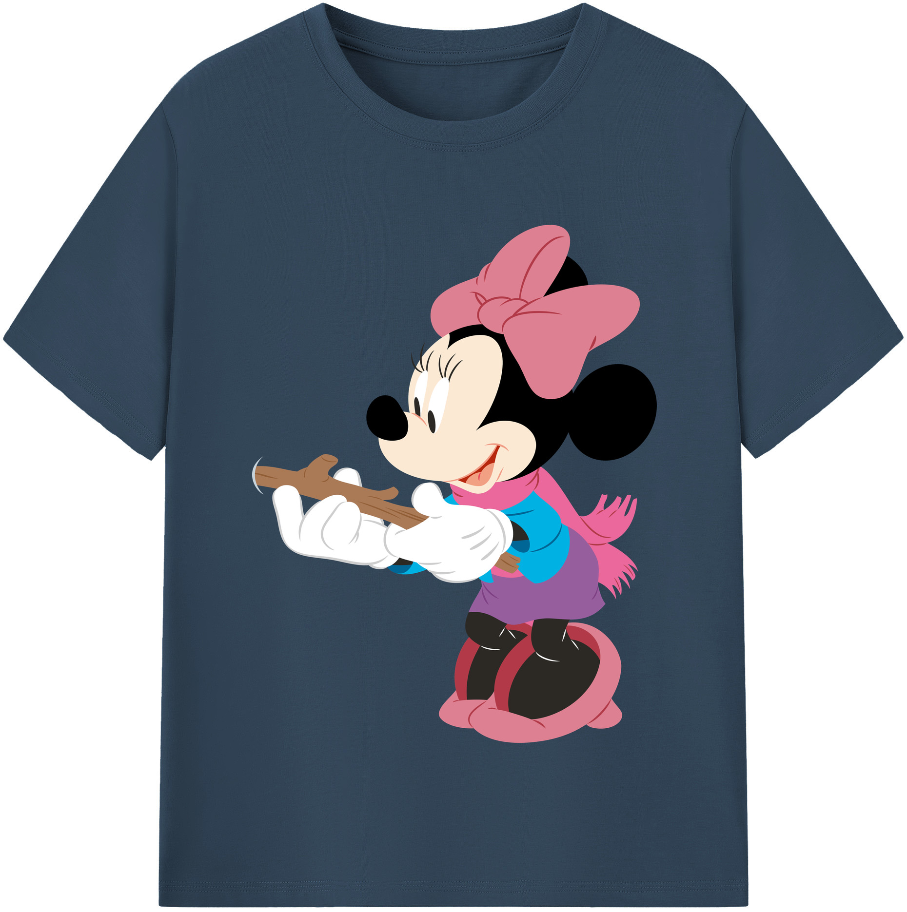 （画像用） ミッキーマウス Mickey Mouse レディースカジュアルプリントTシャツ（綿100％）