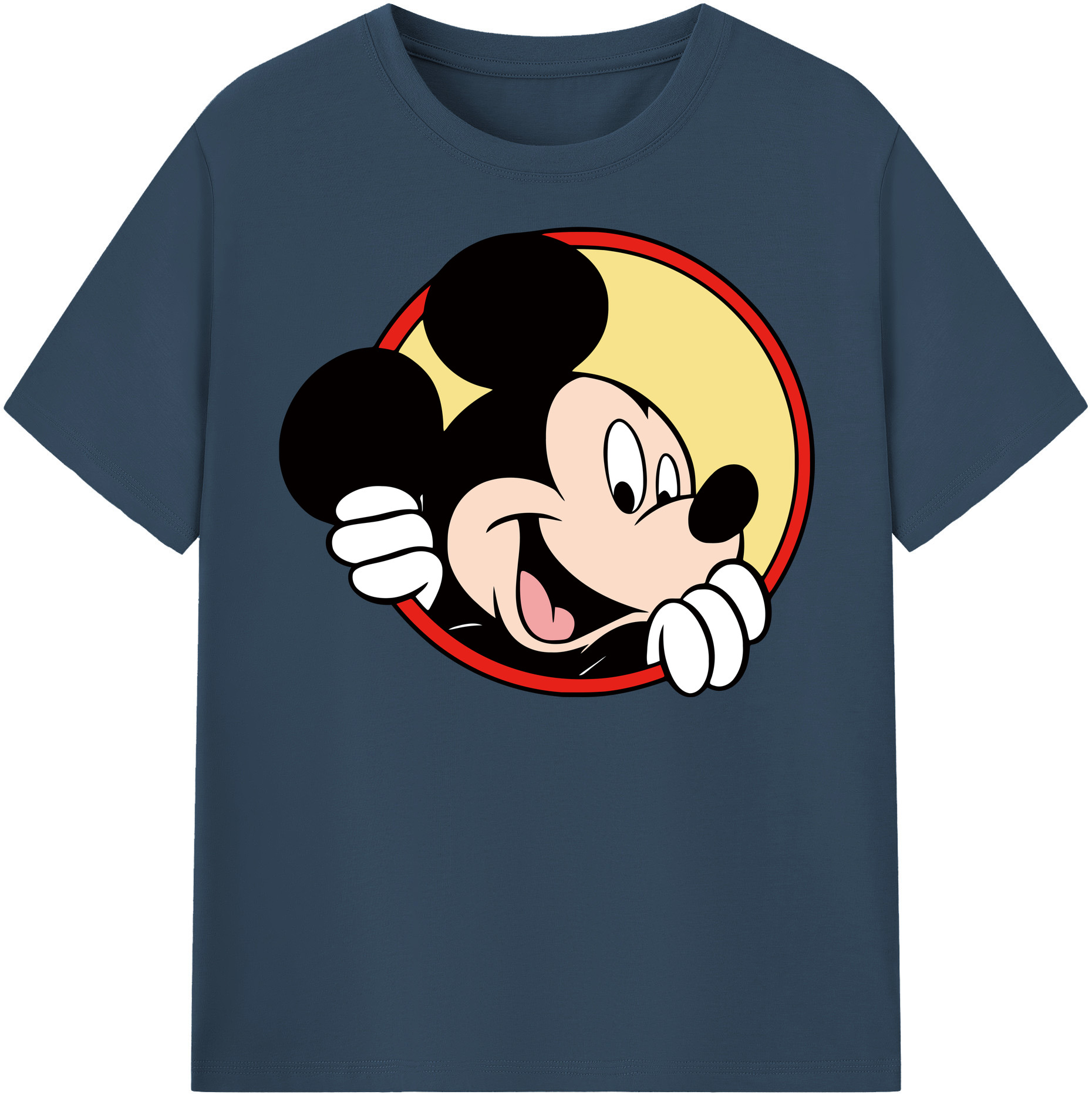 （画像用） ミッキーマウス Mickey Mouse レディースカジュアルプリントTシャツ（綿100％）