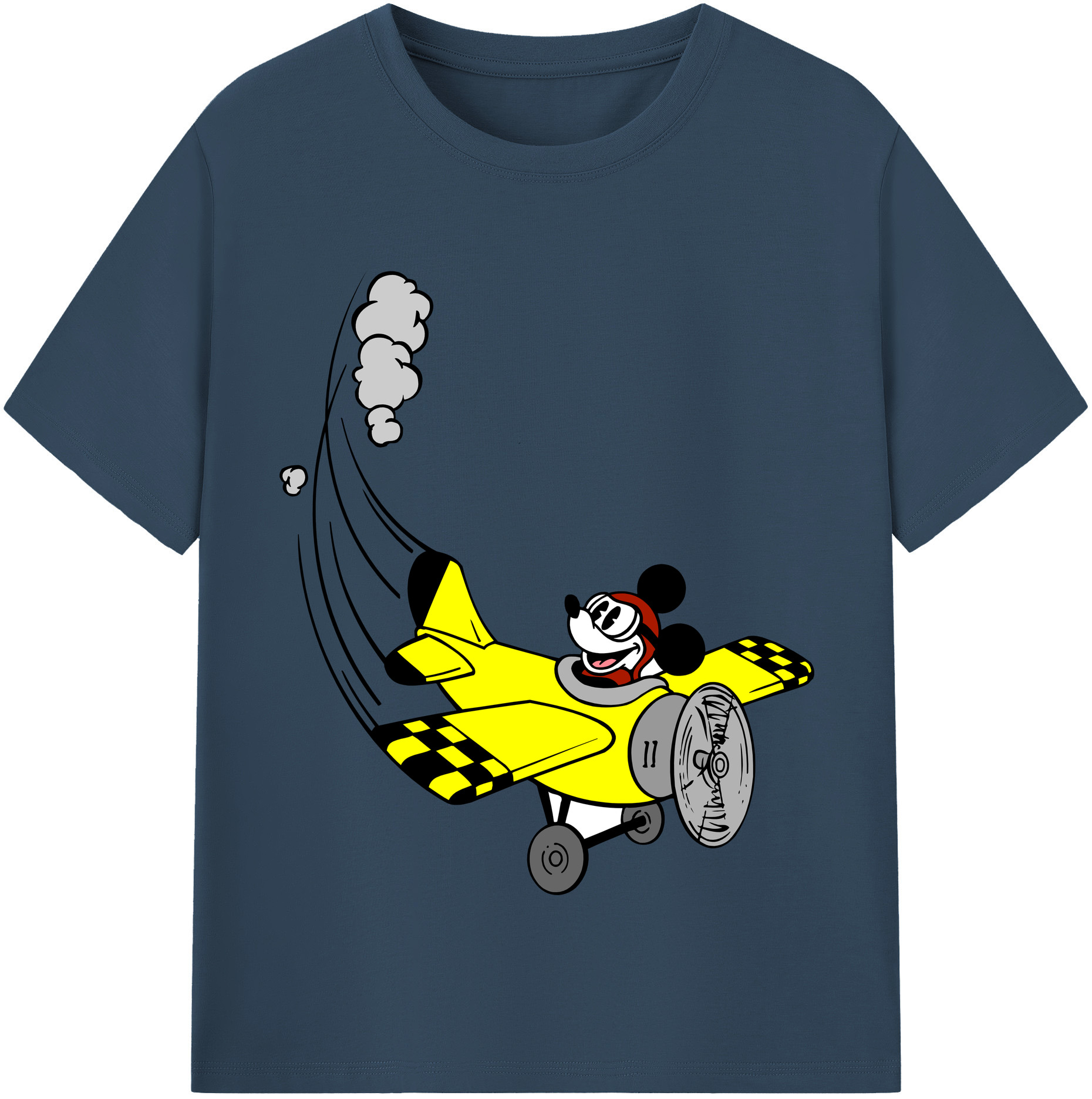 （画像用） ミッキーマウス Mickey Mouse レディースカジュアルプリントTシャツ（綿100％）