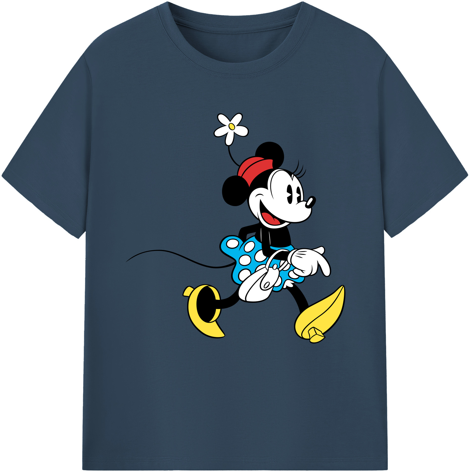 （画像用） ミッキーマウス Mickey Mouse レディースカジュアルプリントTシャツ（綿100％）