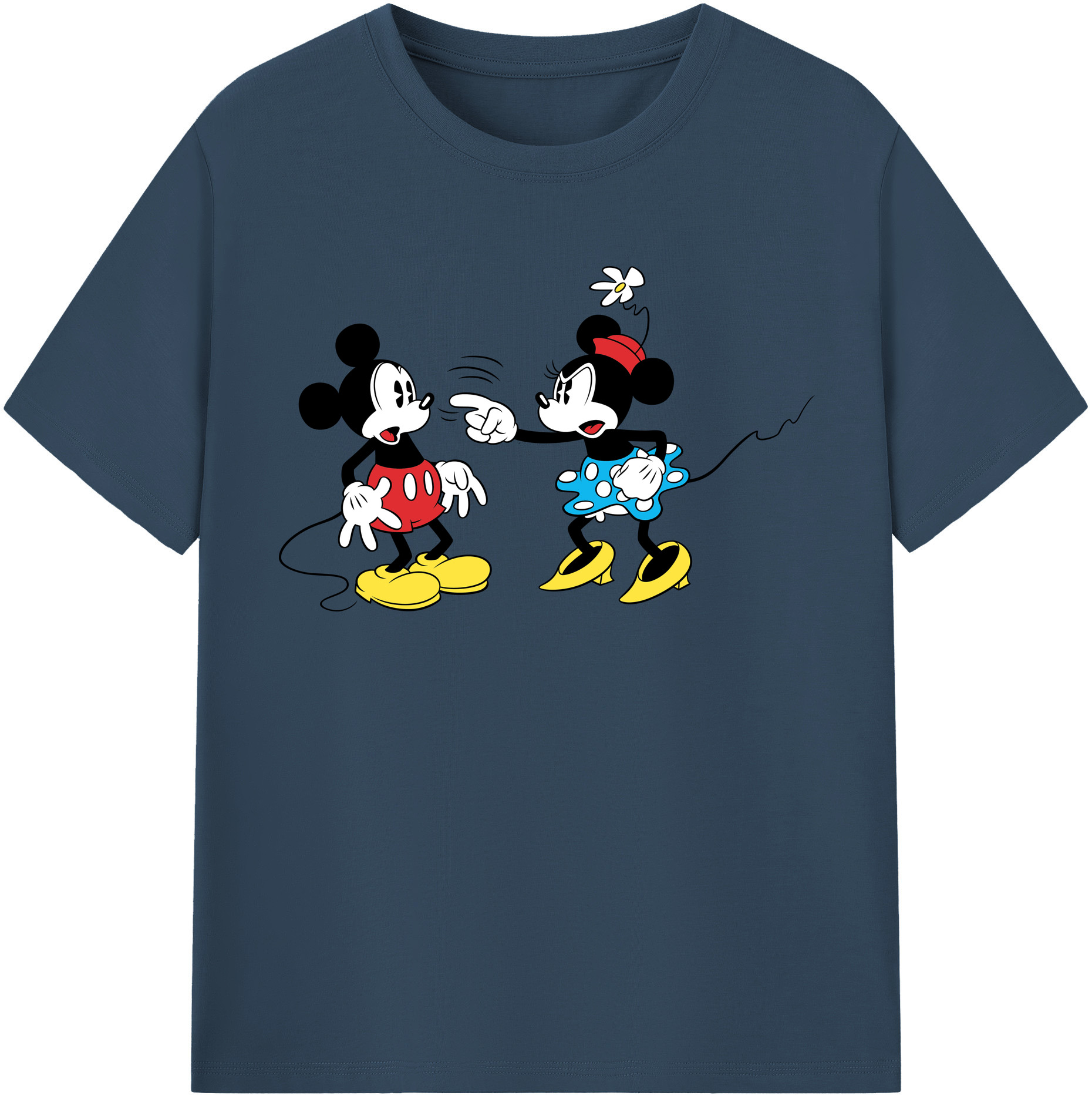 （画像用） ミッキーマウス Mickey Mouse レディースカジュアルプリントTシャツ（綿100％）