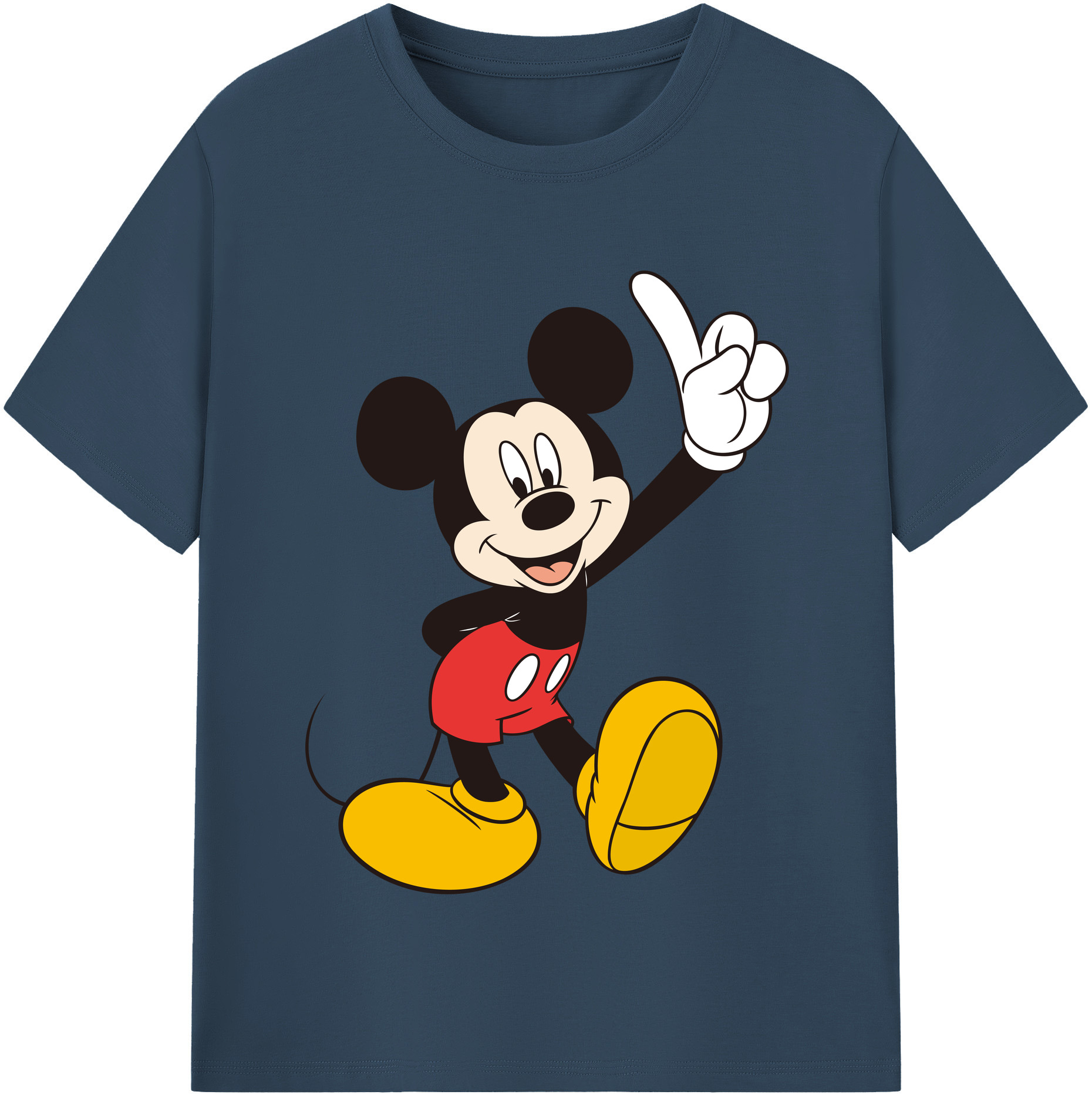 （画像用） ミッキーマウス Mickey Mouse レディースカジュアルプリントTシャツ（綿100％）