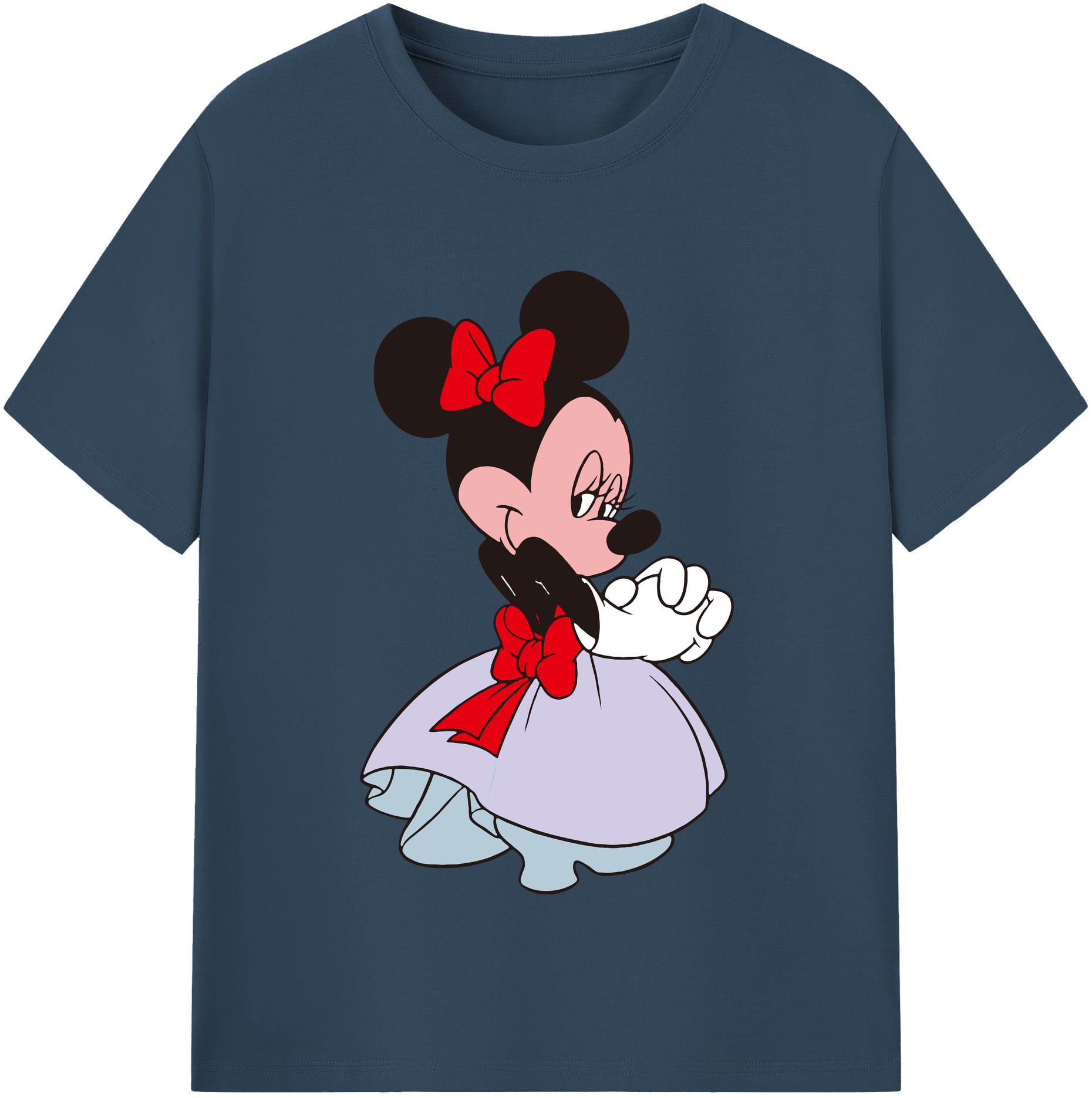 （画像用） ミッキーマウス Mickey Mouse レディースカジュアルプリントTシャツ（綿100％）