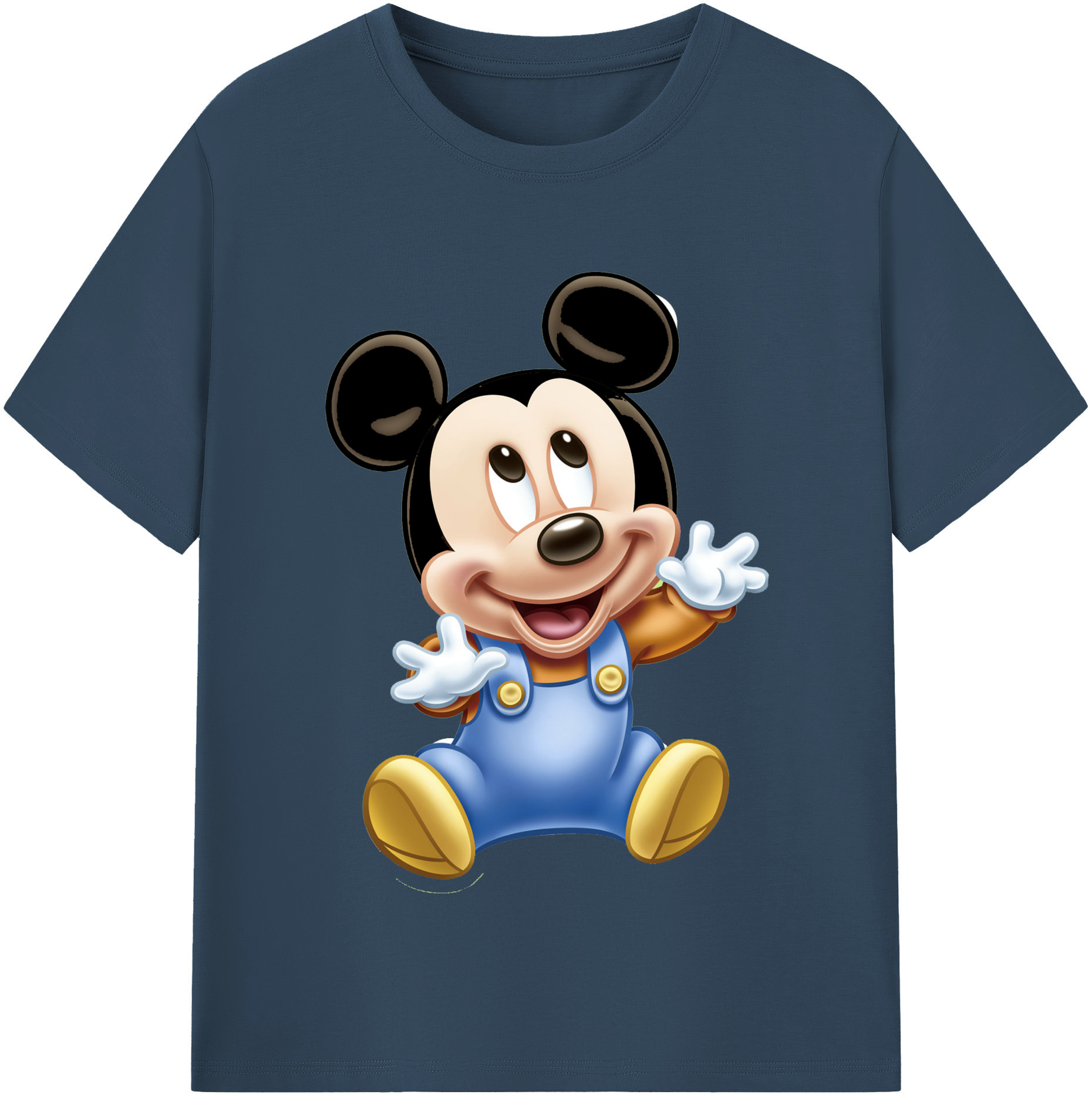 （画像用） ミッキーマウス Mickey Mouse レディースカジュアルプリントTシャツ（綿100％）