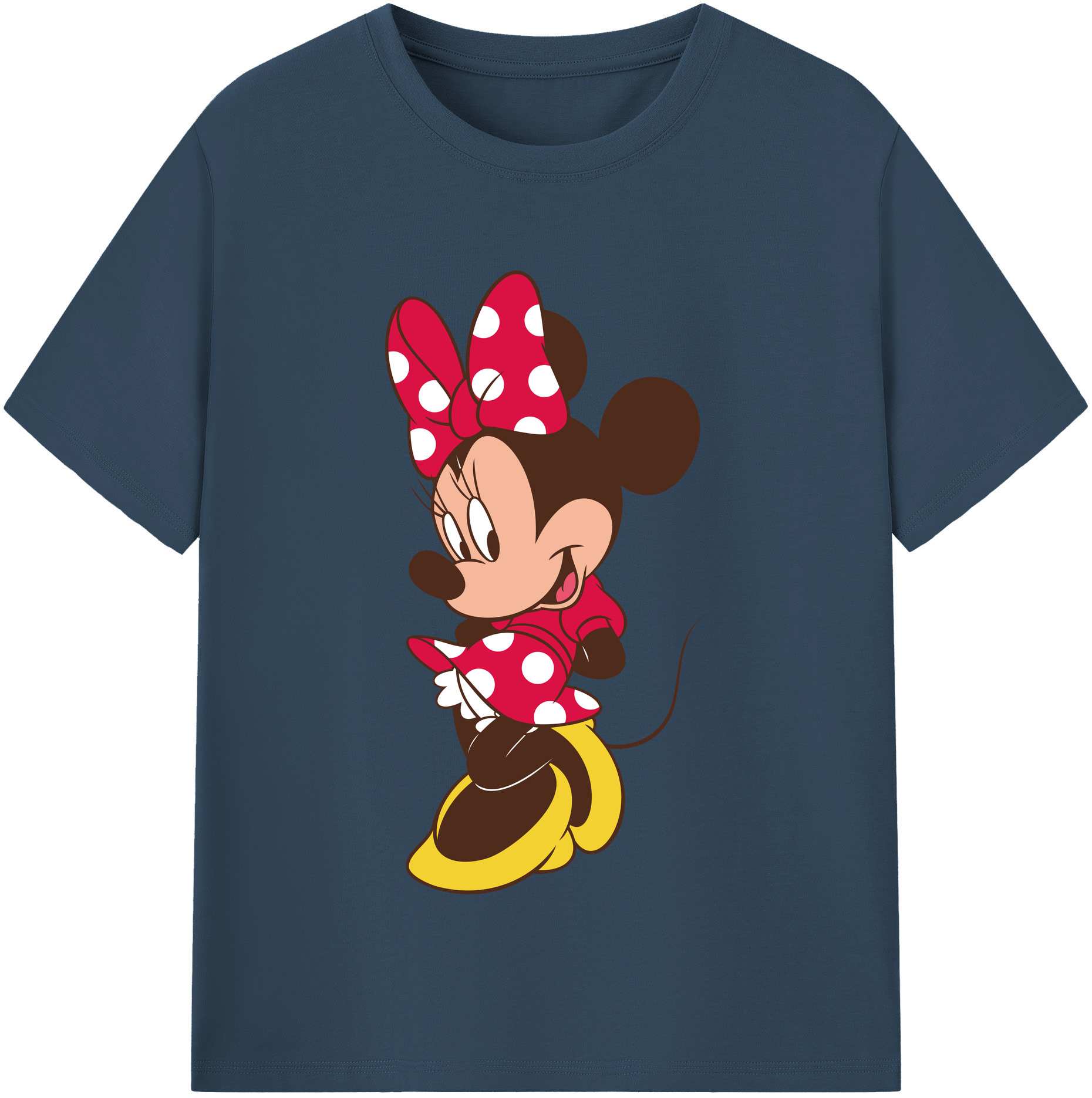 （画像用） ミッキーマウス Mickey Mouse レディースカジュアルプリントTシャツ（綿100％）