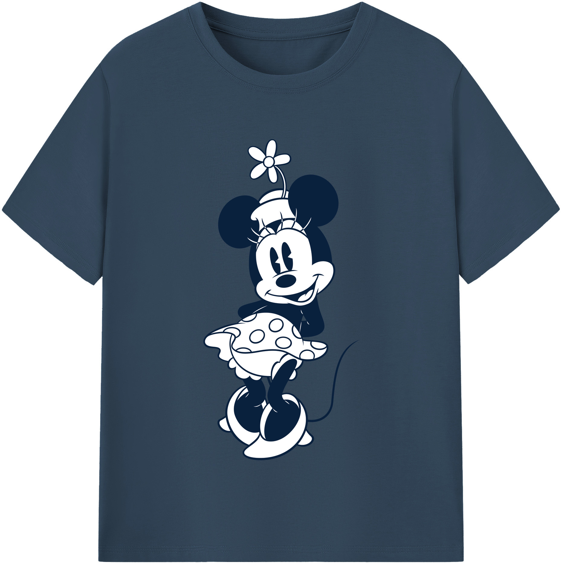 （画像用） ミッキーマウス Mickey Mouse レディースカジュアルプリントTシャツ（綿100％）