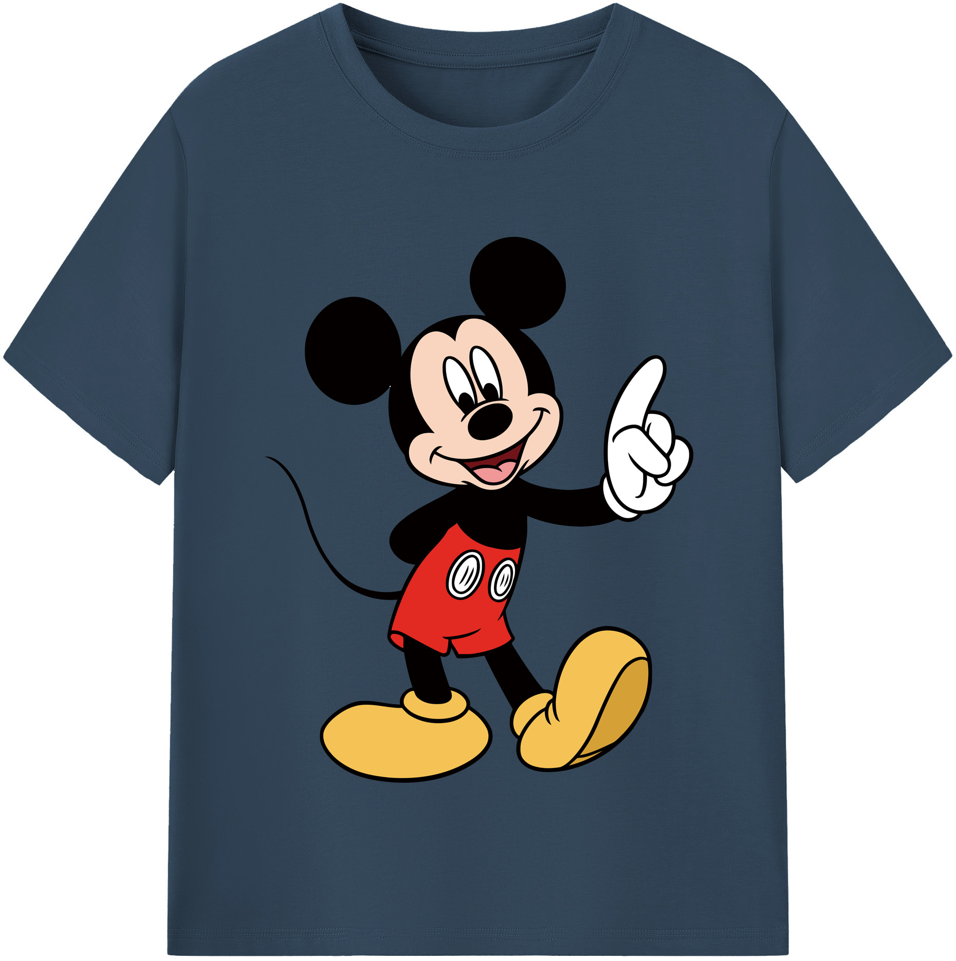 （画像用） ミッキーマウス Mickey Mouse レディースカジュアルプリントTシャツ（綿100％）