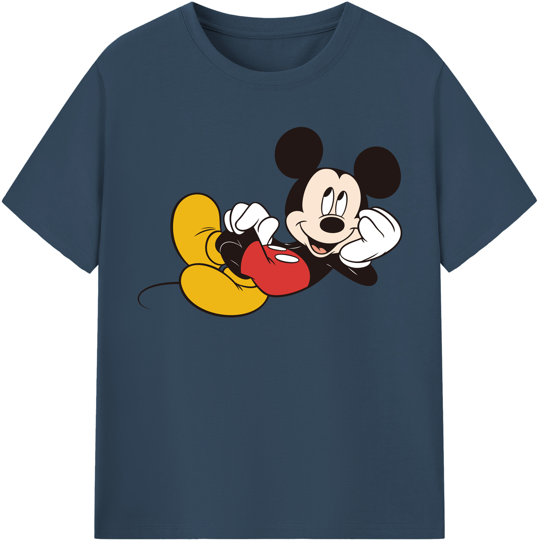 （画像用） ミッキーマウス Mickey Mouse レディースカジュアルプリントTシャツ（綿100％）