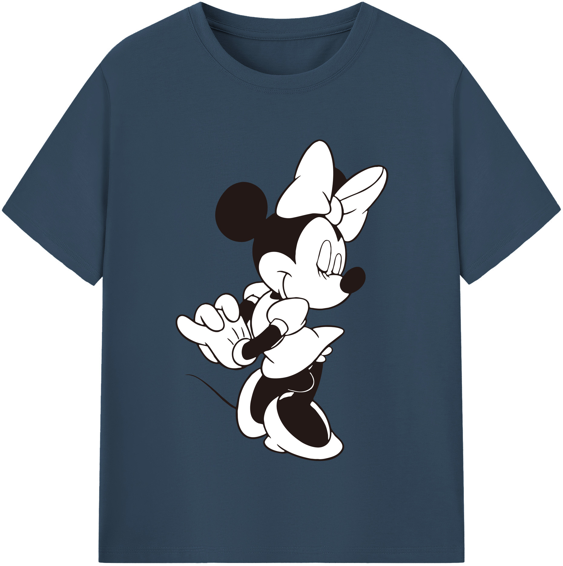 （画像用） ミッキーマウス Mickey Mouse レディースカジュアルプリントTシャツ（綿100％）