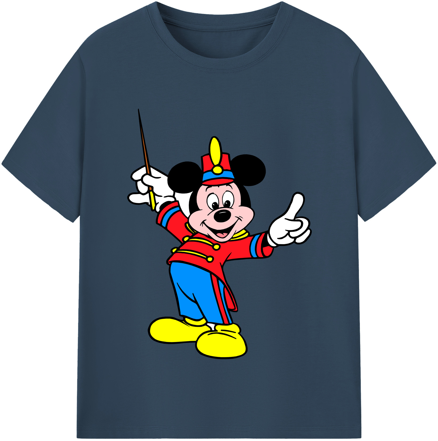 （画像用） ミッキーマウス Mickey Mouse レディースカジュアルプリントTシャツ（綿100％）