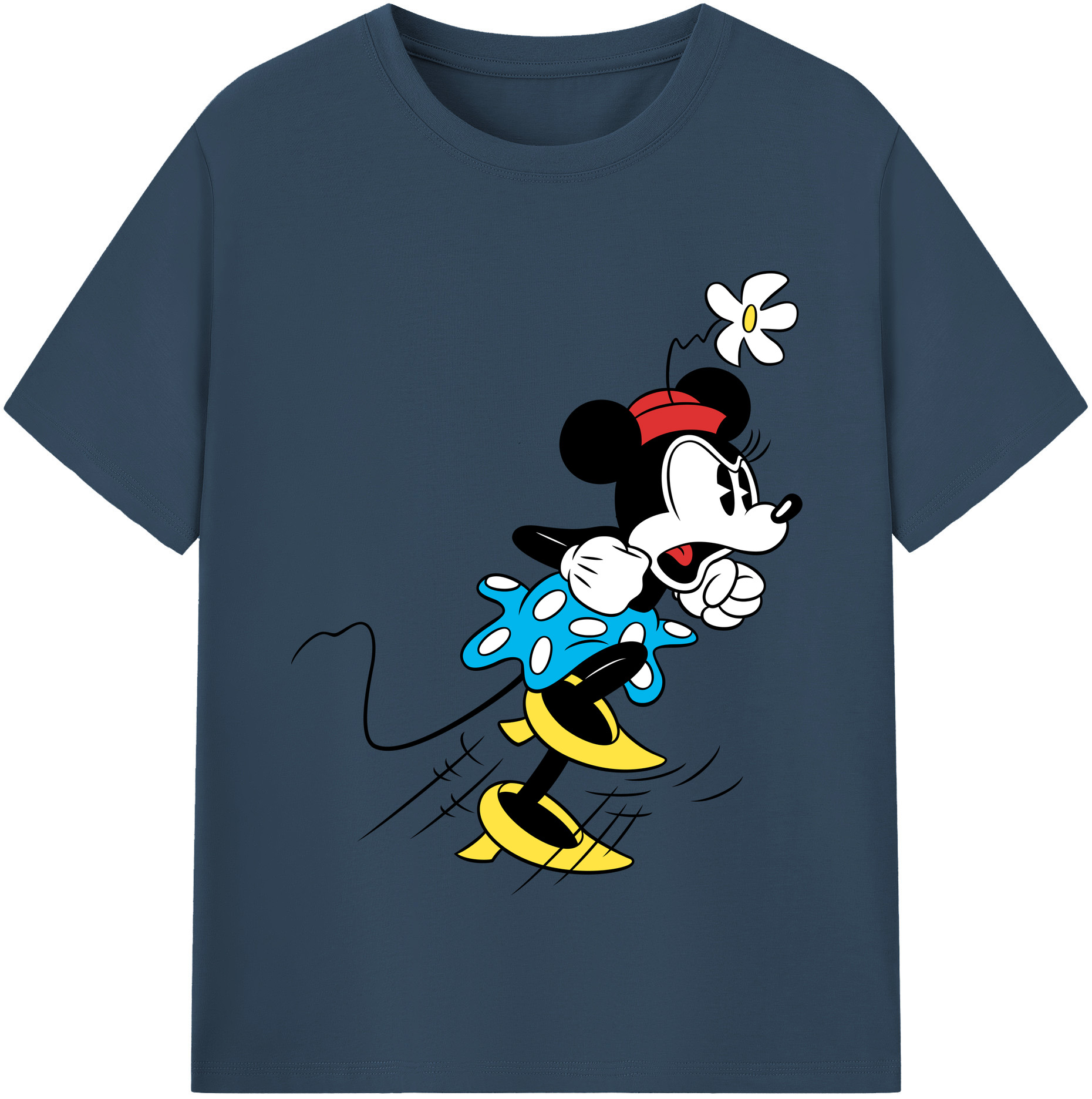 （画像用） ミッキーマウス Mickey Mouse レディースカジュアルプリントTシャツ（綿100％）