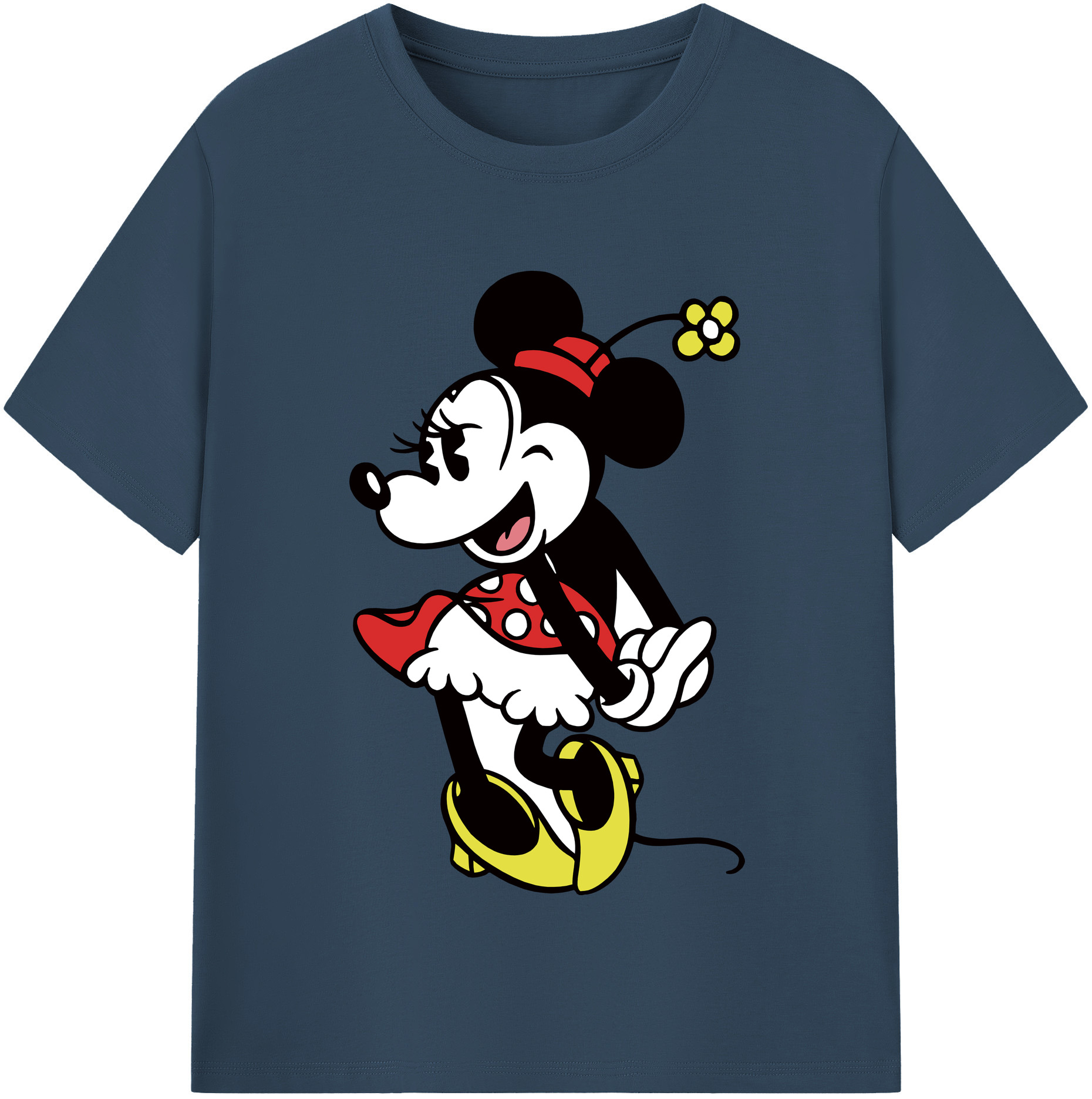 （画像用） ミッキーマウス Mickey Mouse レディースカジュアルプリントTシャツ（綿100％）