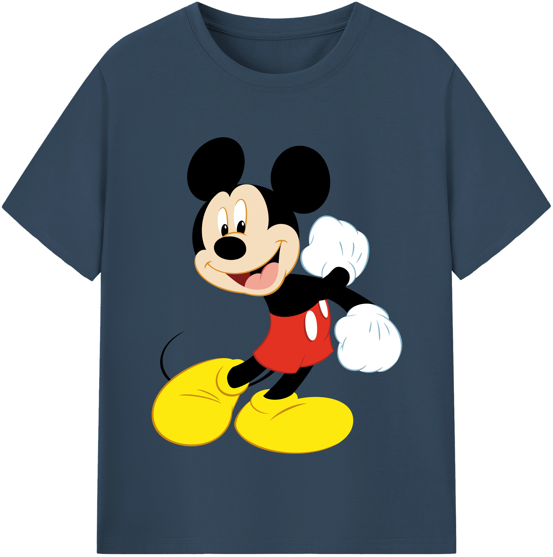 （画像用） ミッキーマウス Mickey Mouse レディースカジュアルプリントTシャツ（綿100％）
