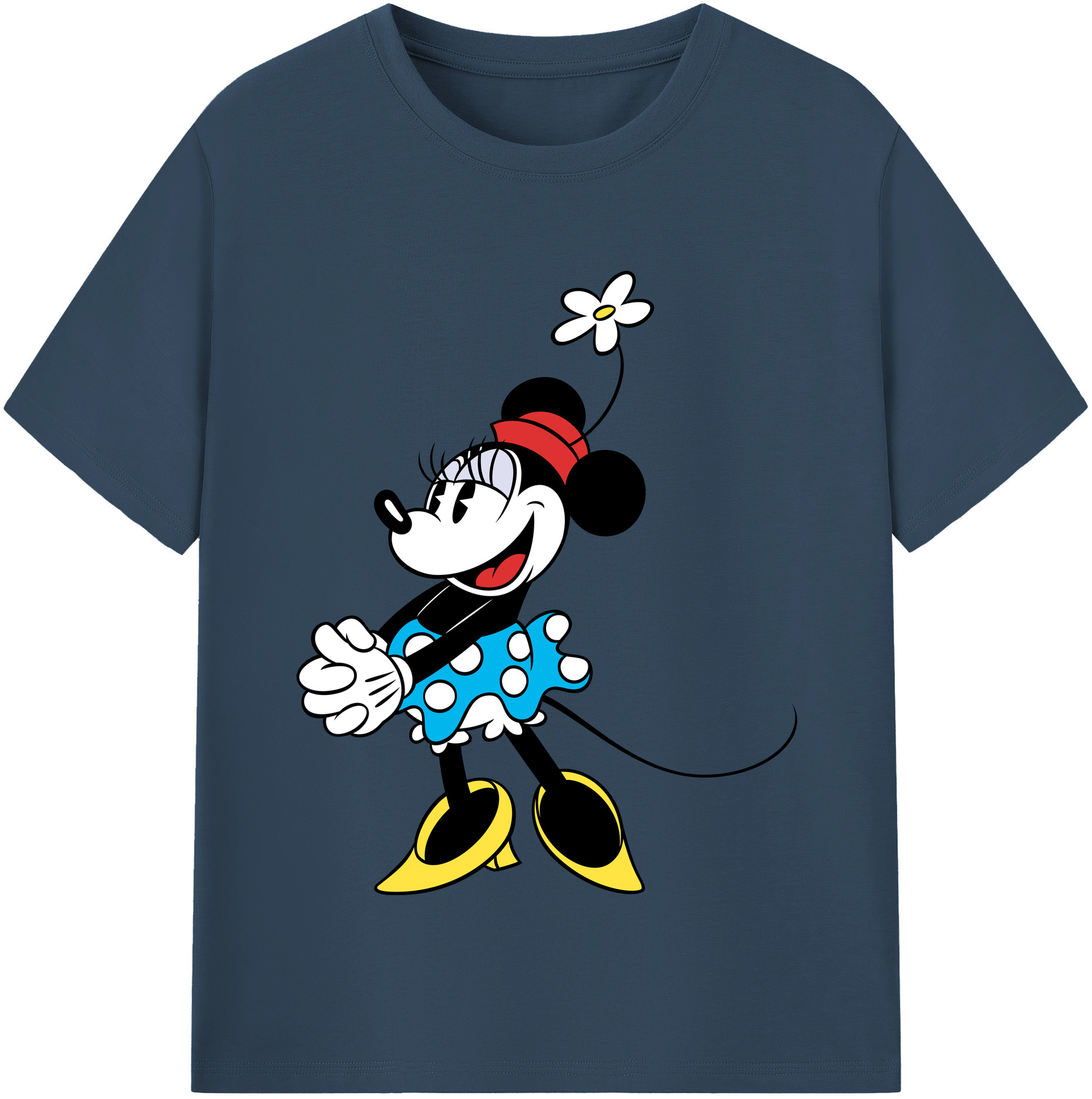 （画像用） ミッキーマウス Mickey Mouse レディースカジュアルプリントTシャツ（綿100％）