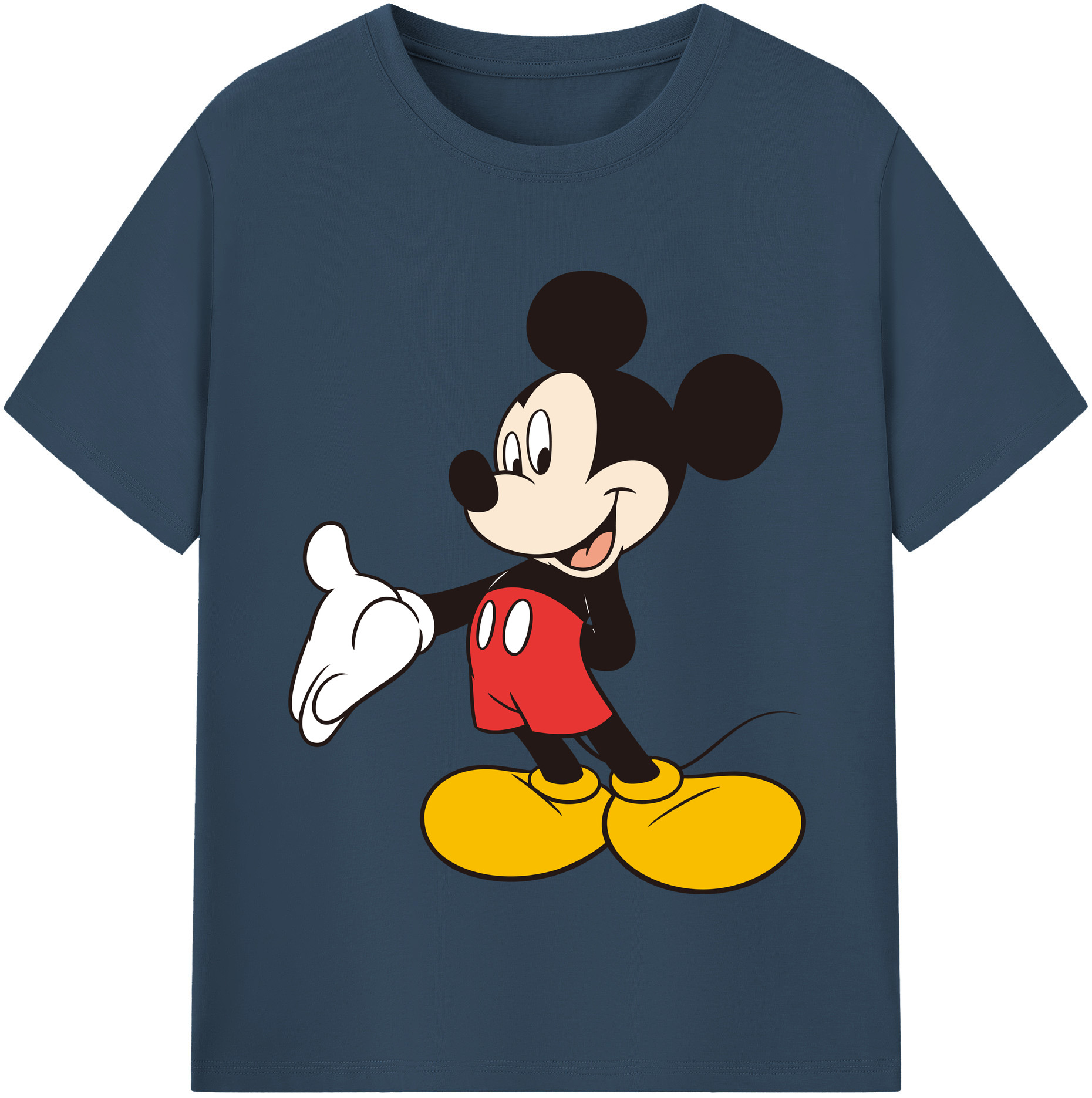 （画像用） ミッキーマウス Mickey Mouse レディースカジュアルプリントTシャツ（綿100％）