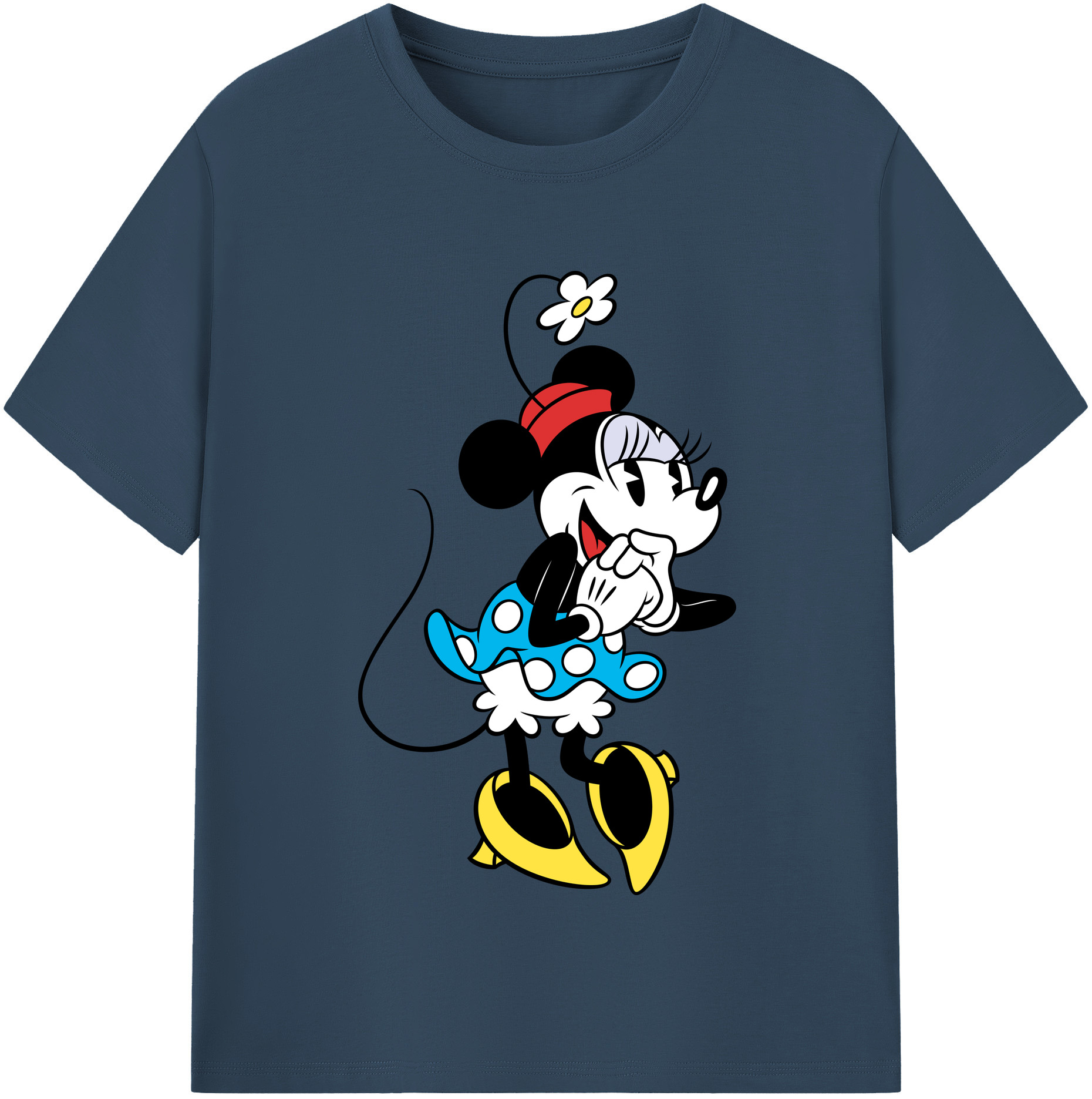 （画像用） ミッキーマウス Mickey Mouse レディースカジュアルプリントTシャツ（綿100％）