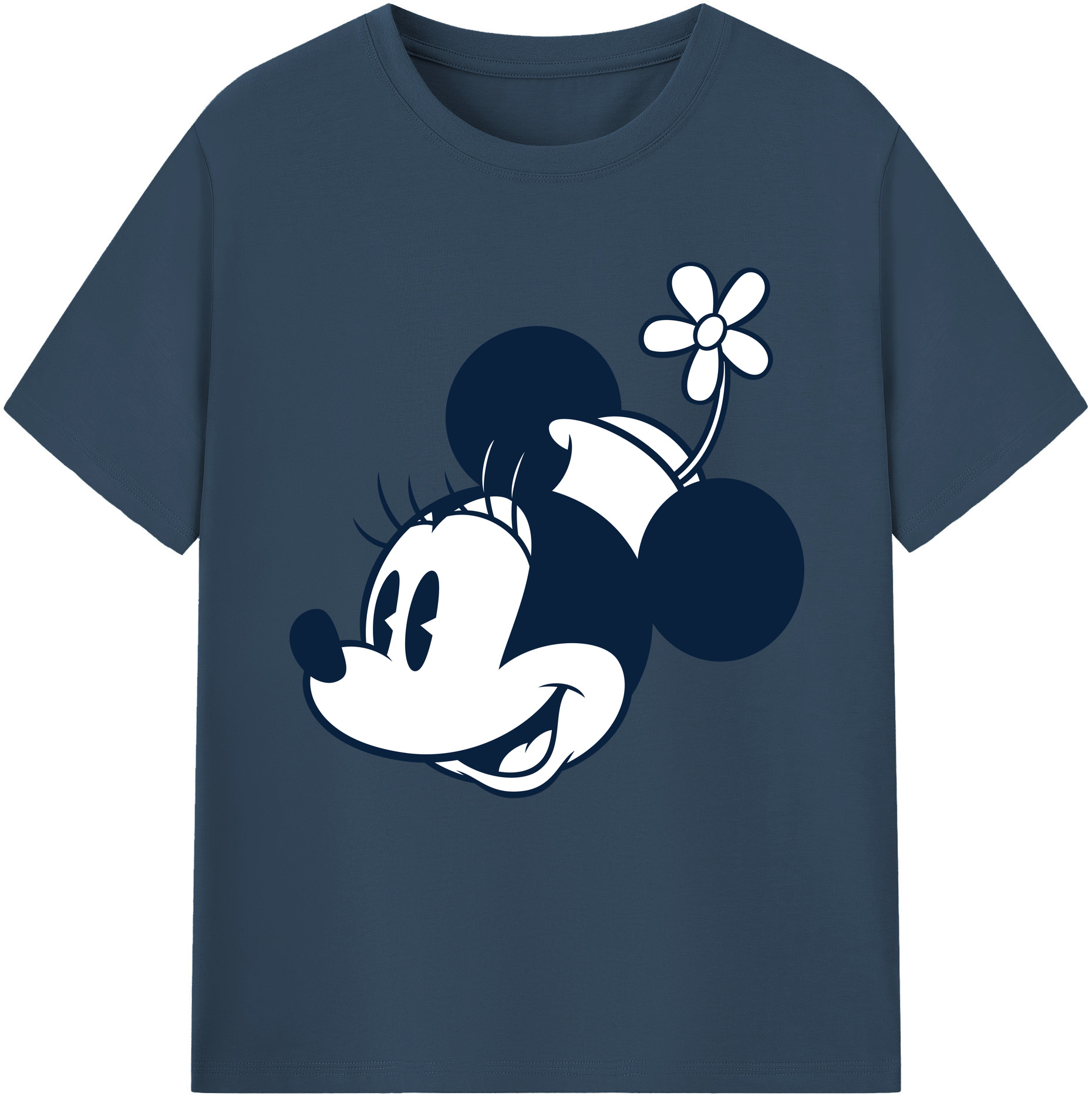 （画像用） ミッキーマウス Mickey Mouse レディースカジュアルプリントTシャツ（綿100％）