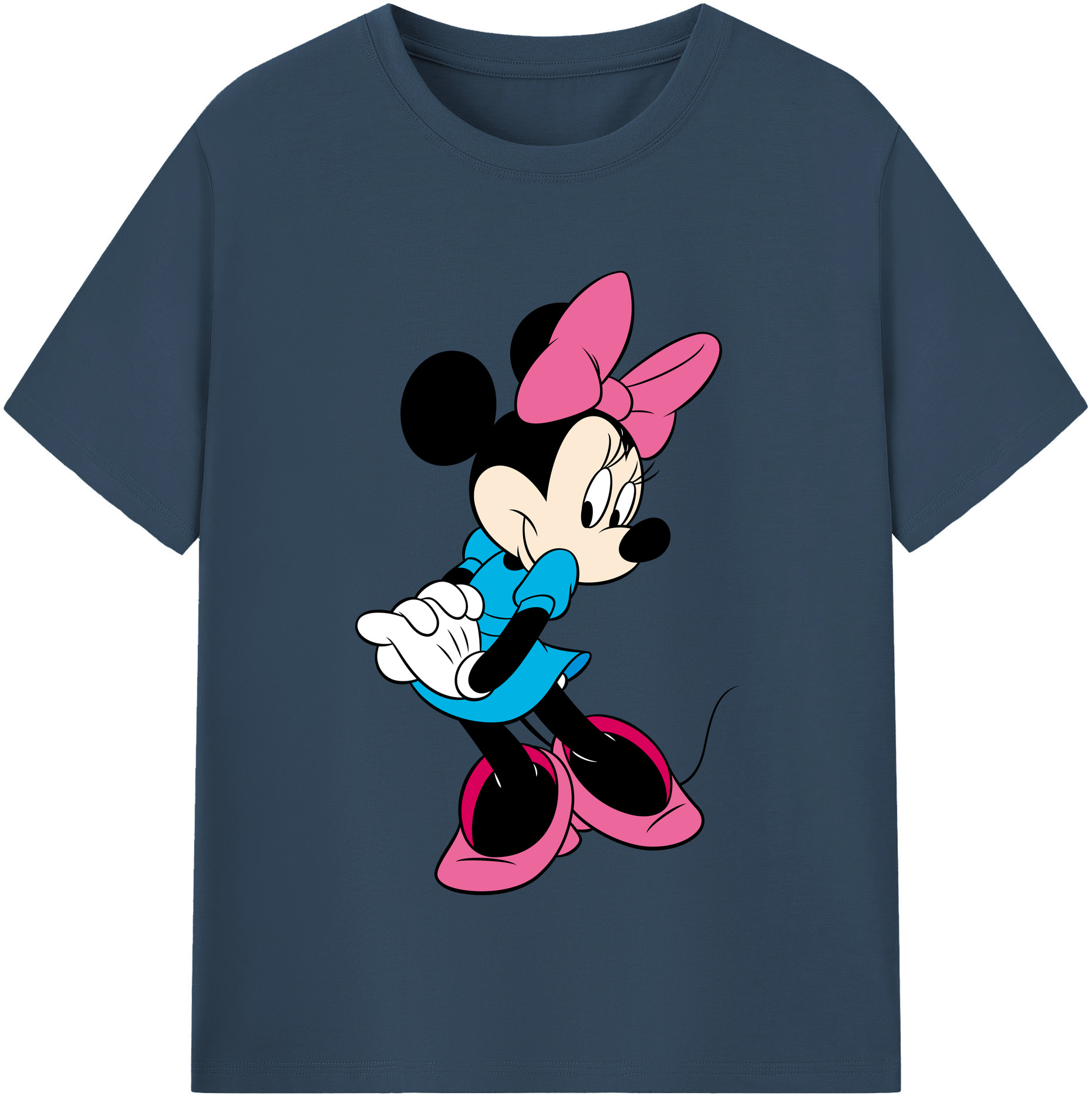 （画像用） ミッキーマウス Mickey Mouse レディースカジュアルプリントTシャツ（綿100％）