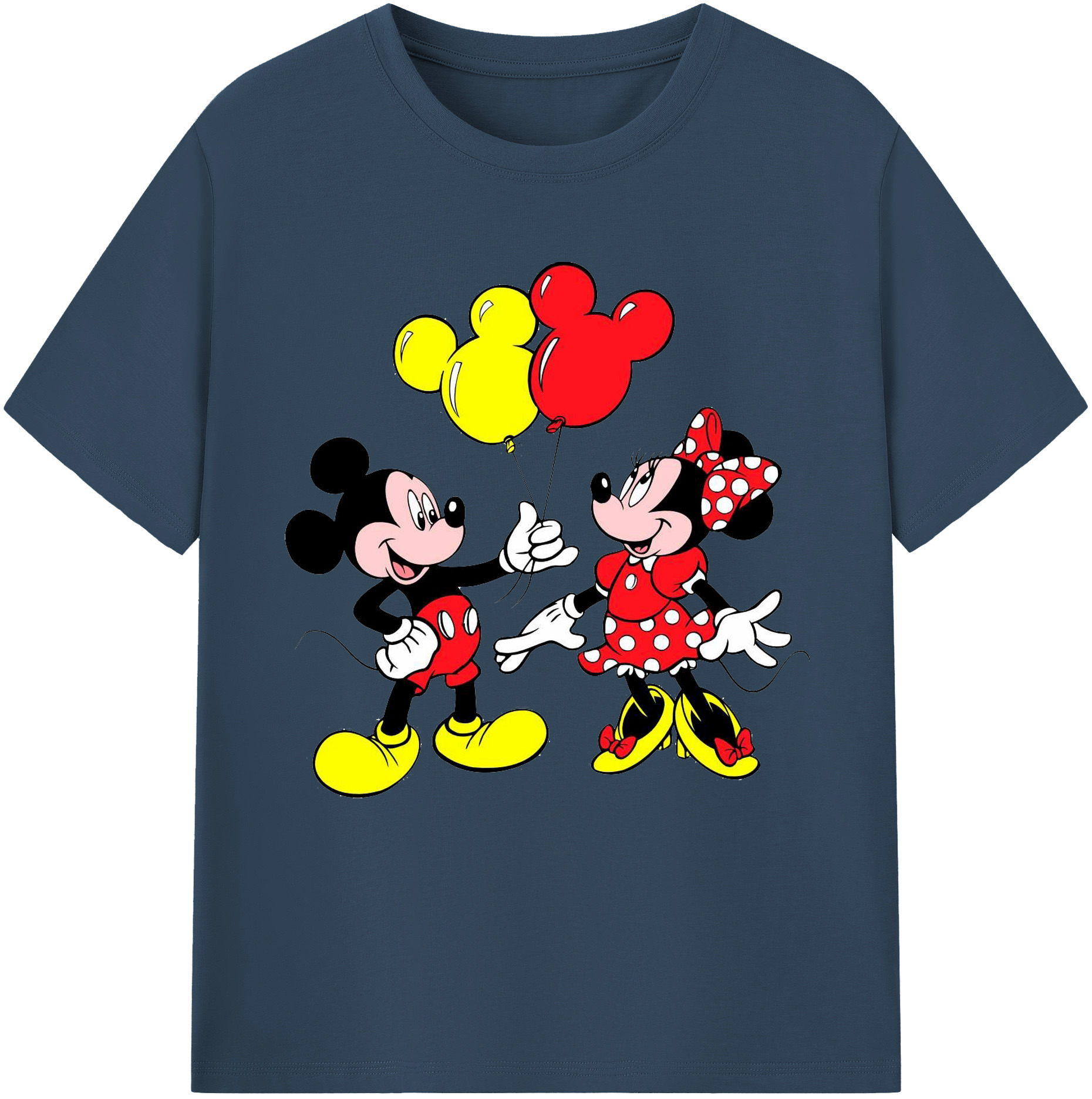 （画像用） ミッキーマウス Mickey Mouse レディースカジュアルプリントTシャツ（綿100％）