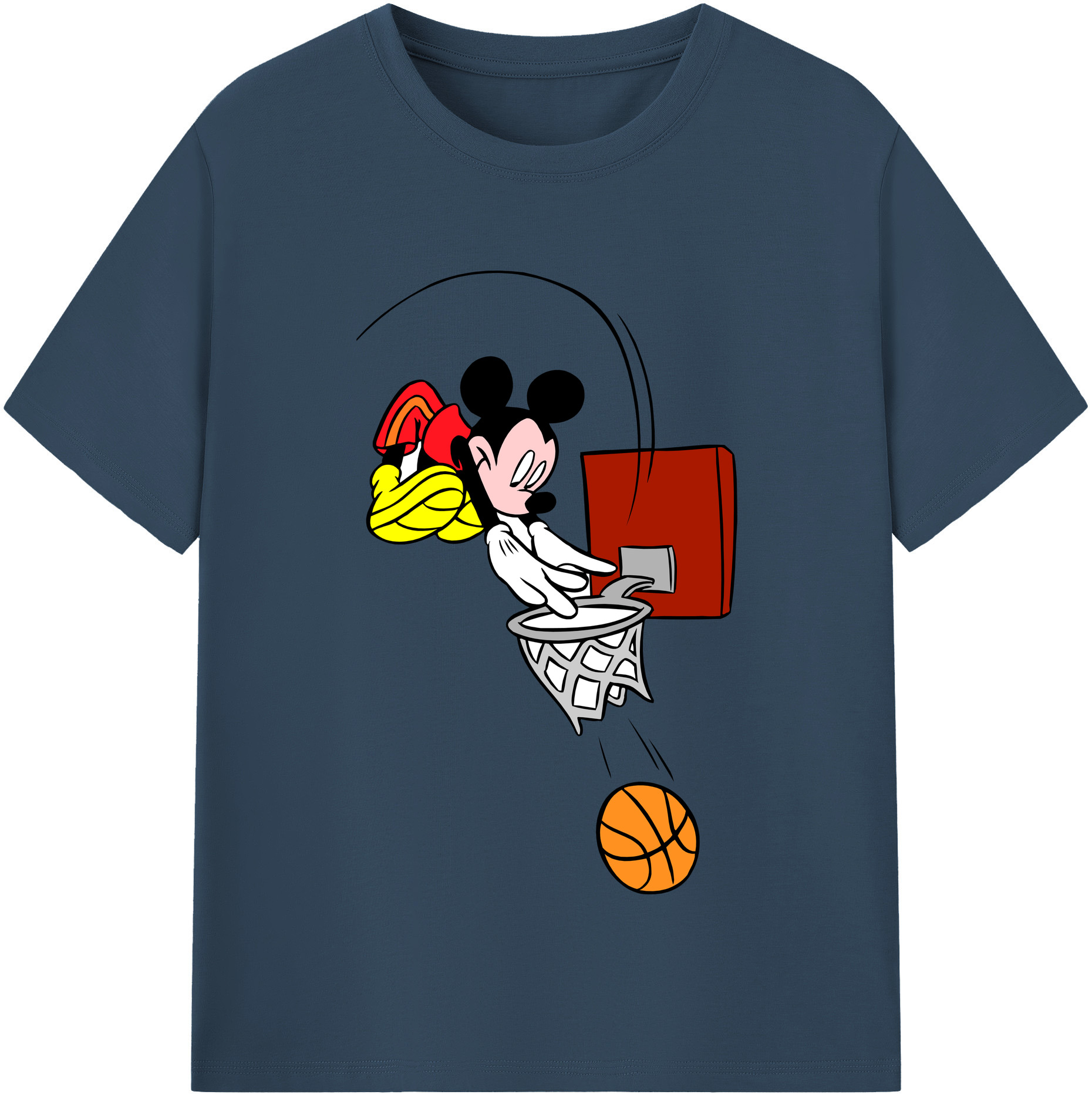 （画像用） ミッキーマウス Mickey Mouse レディースカジュアルプリントTシャツ（綿100％）