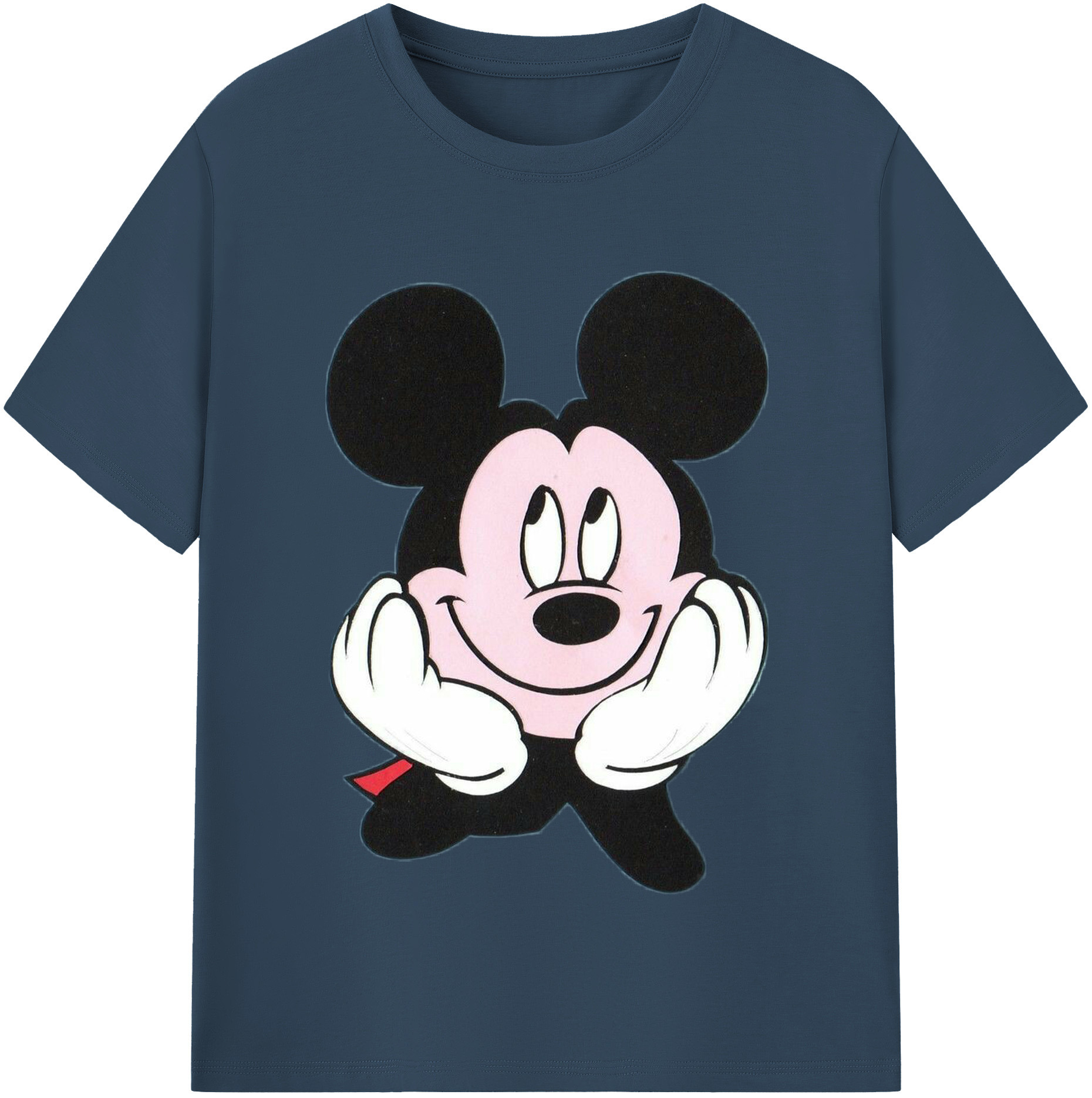 （画像用） ミッキーマウス Mickey Mouse レディースカジュアルプリントTシャツ（綿100％）