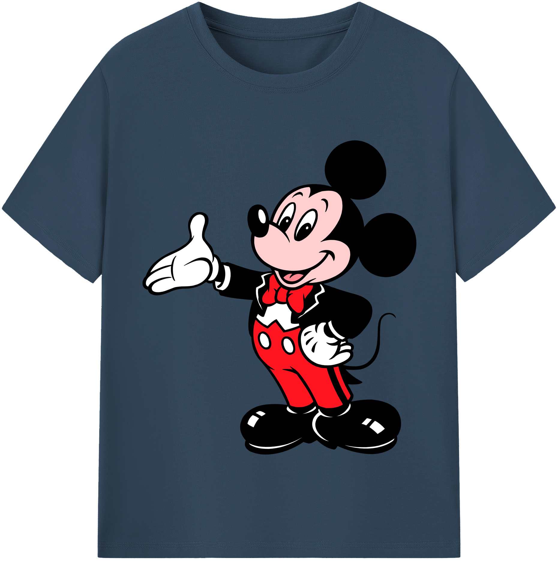（画像用） ミッキーマウス Mickey Mouse レディースカジュアルプリントTシャツ（綿100％）