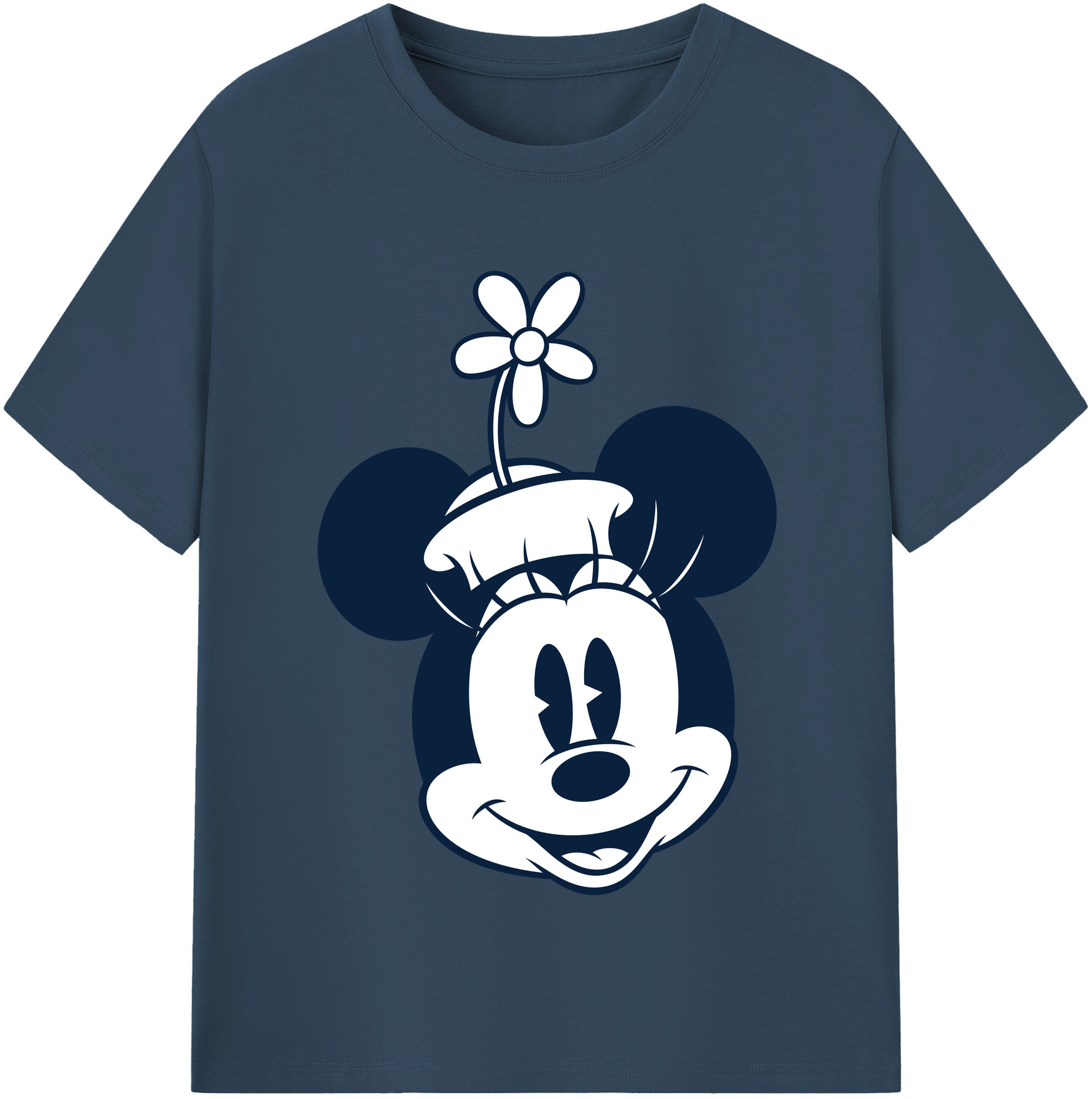 （画像用） ミッキーマウス Mickey Mouse レディースカジュアルプリントTシャツ（綿100％）