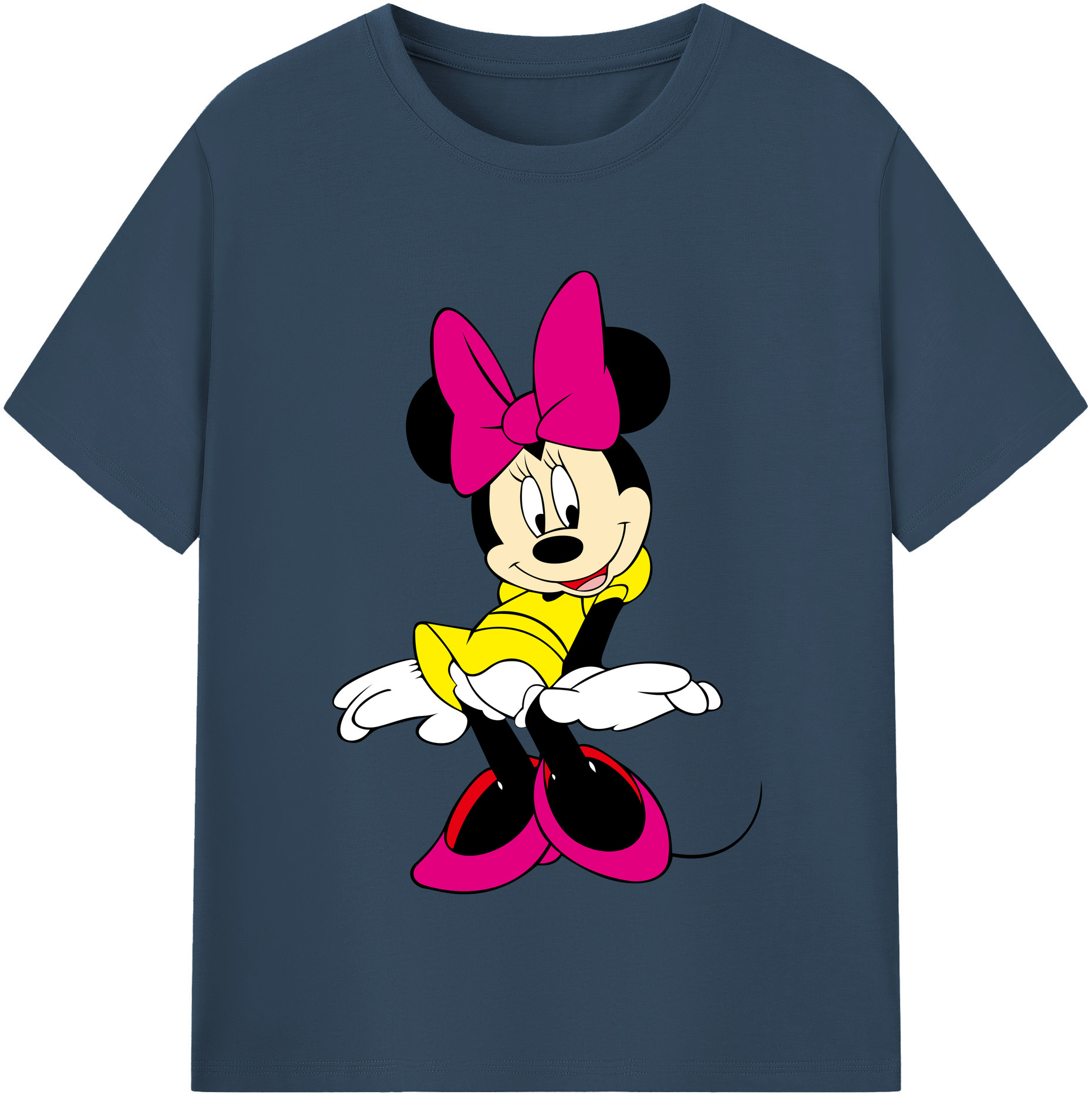 （画像用） ミッキーマウス Mickey Mouse レディースカジュアルプリントTシャツ（綿100％）