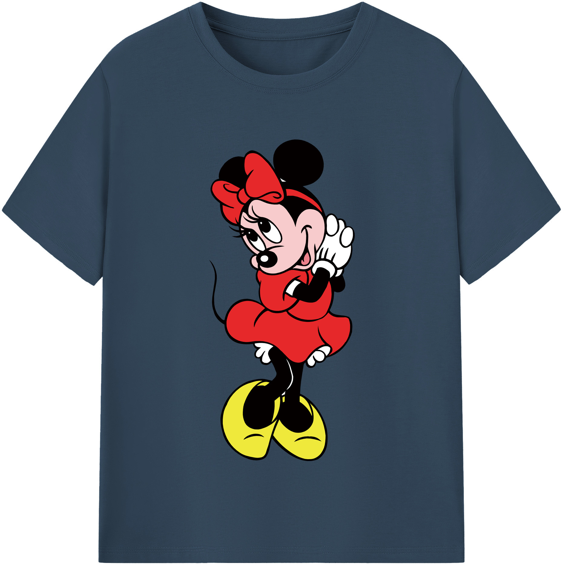 （画像用） ミッキーマウス Mickey Mouse レディースカジュアルプリントTシャツ（綿100％）