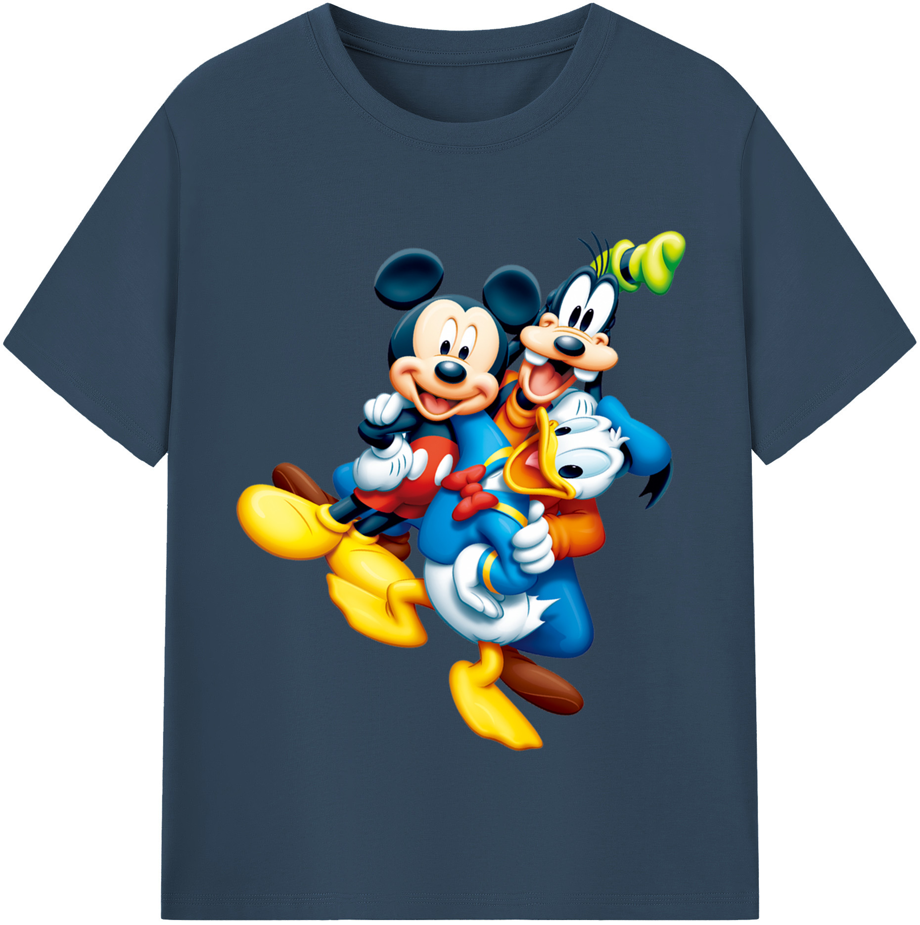 （画像用） ミッキーマウス Mickey Mouse レディースカジュアルプリントTシャツ（綿100％）