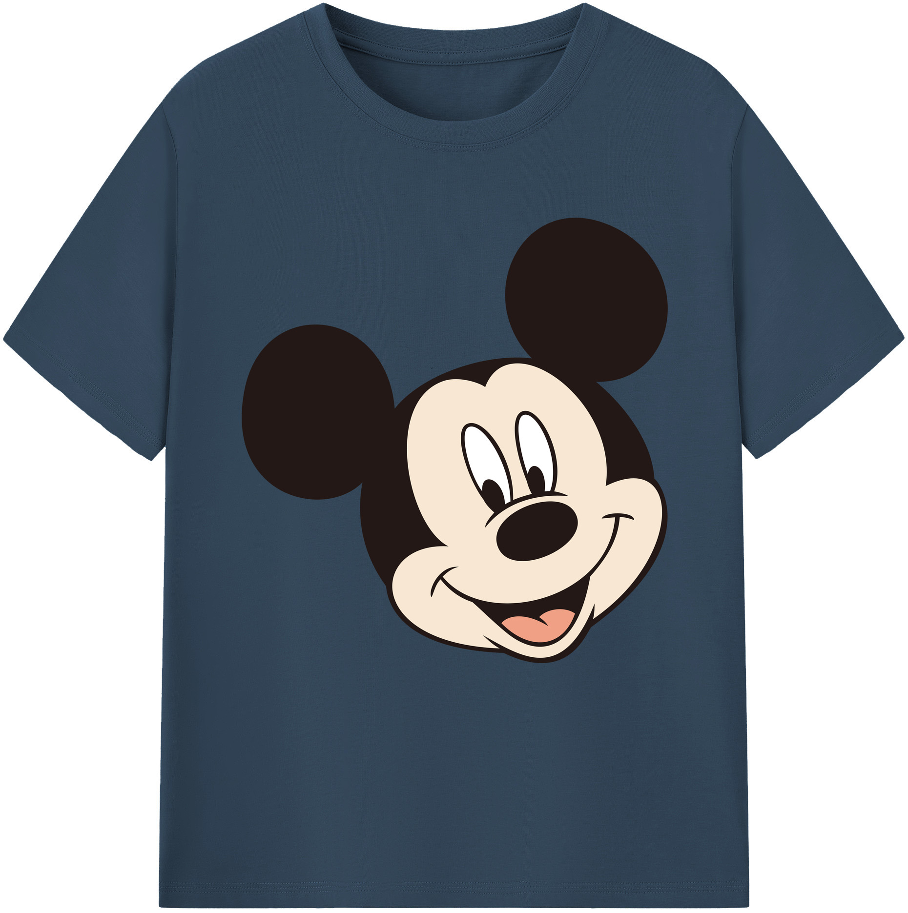 （画像用） ミッキーマウス Mickey Mouse レディースカジュアルプリントTシャツ（綿100％）