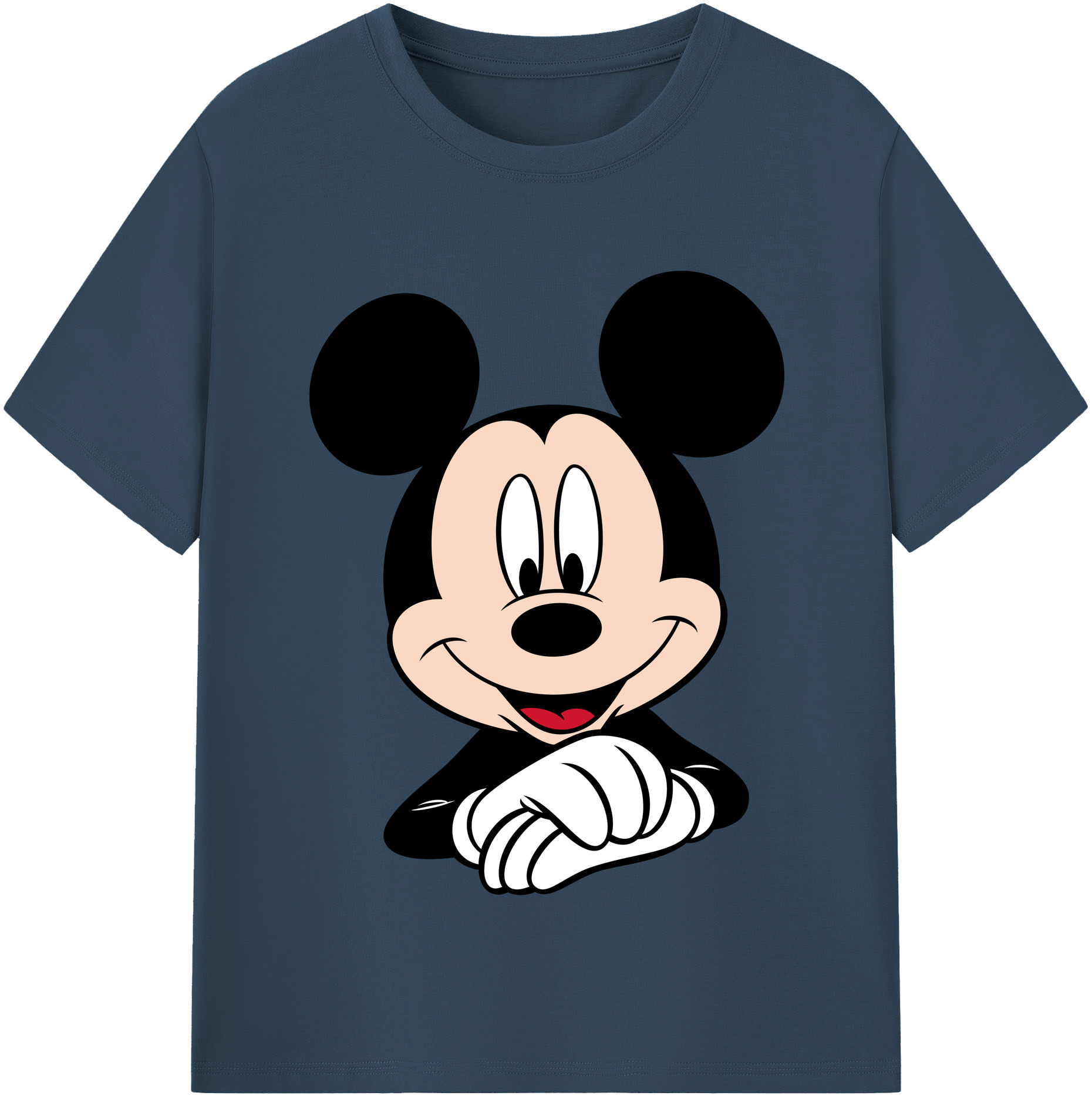 （画像用） ミッキーマウス Mickey Mouse レディースカジュアルプリントTシャツ（綿100％）