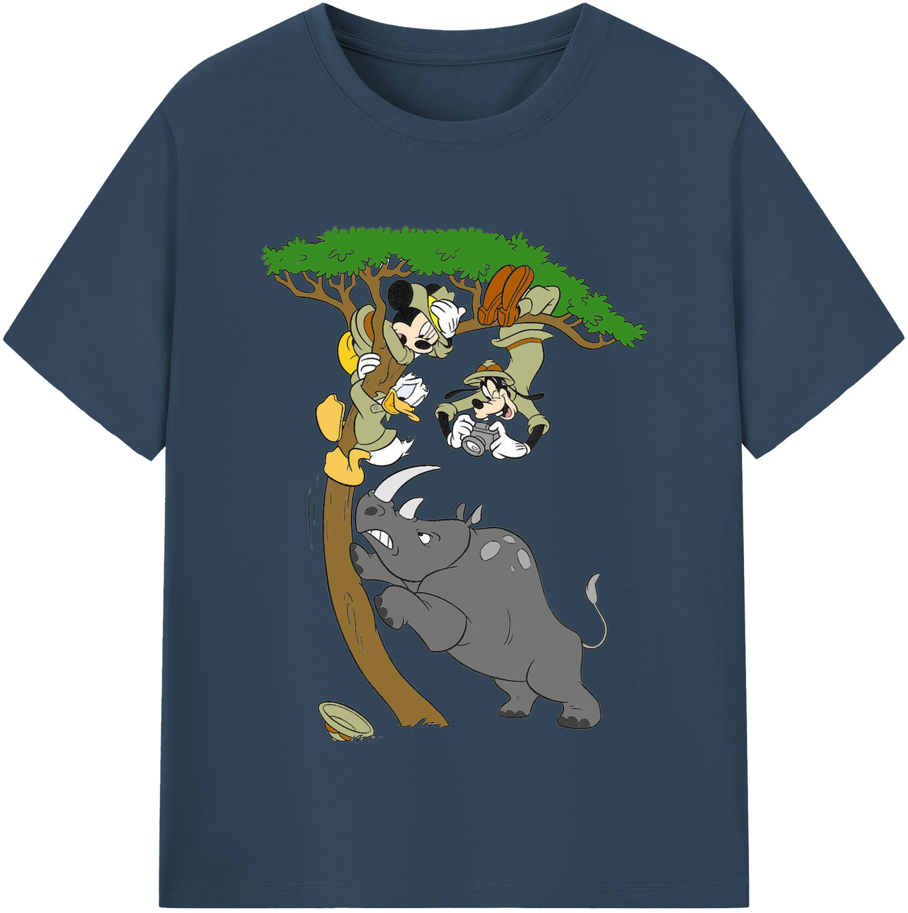 （画像用） ミッキーマウス Mickey Mouse レディースカジュアルプリントTシャツ（綿100％）