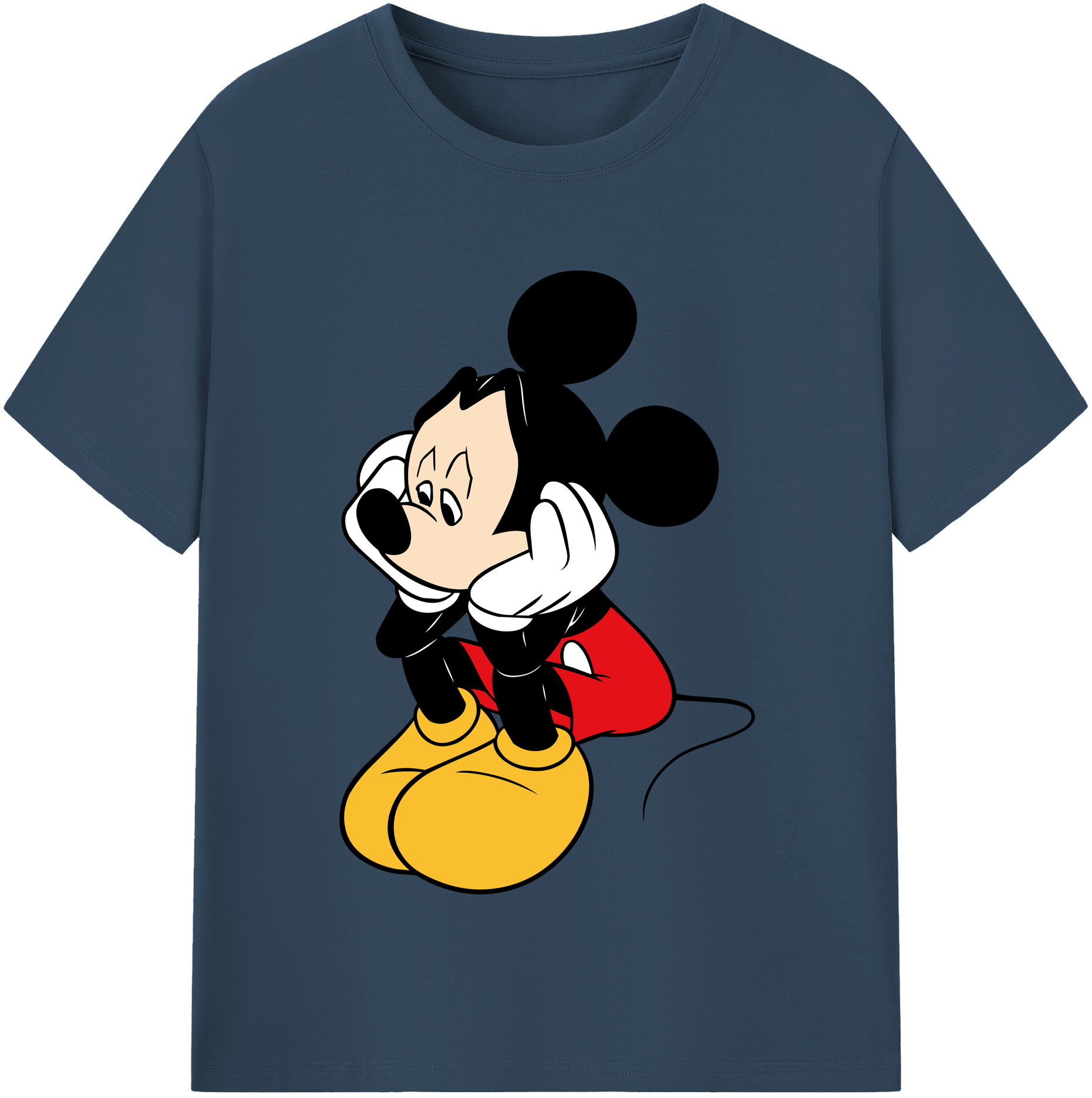 （画像用） ミッキーマウス Mickey Mouse レディースカジュアルプリントTシャツ（綿100％）