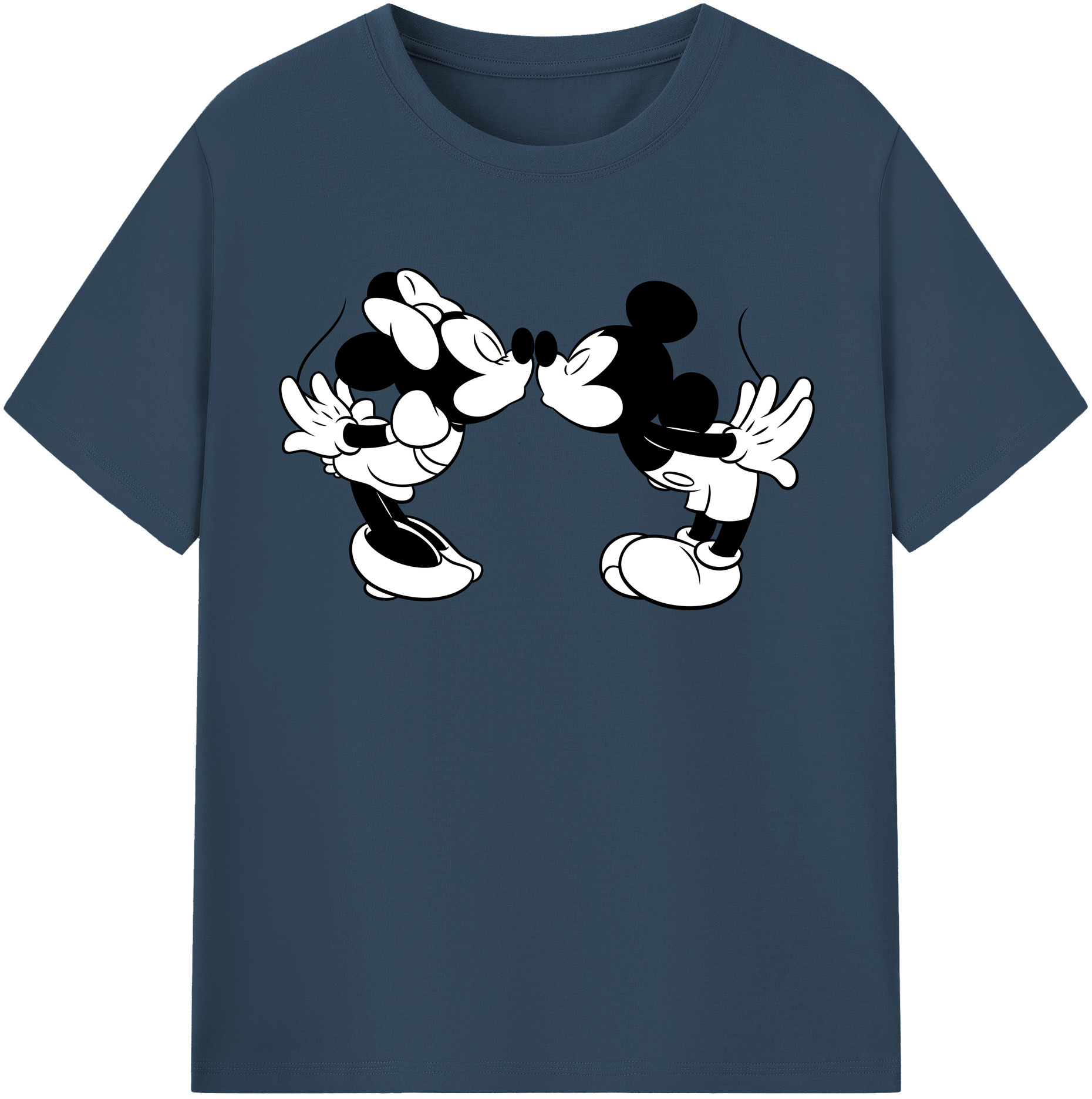 （画像用） ミッキーマウス Mickey Mouse レディースカジュアルプリントTシャツ（綿100％）