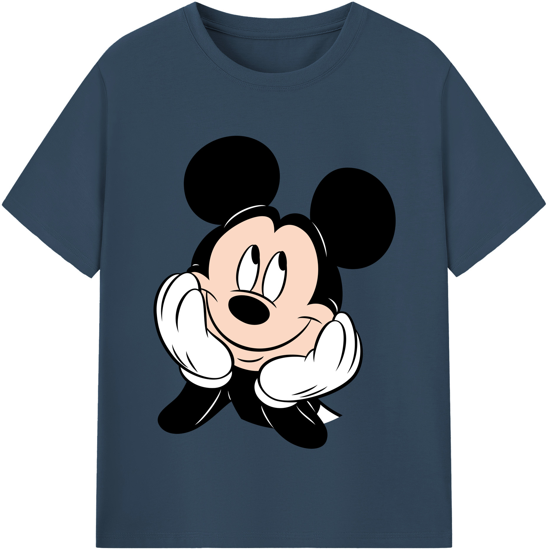 （画像用） ミッキーマウス Mickey Mouse レディースカジュアルプリントTシャツ（綿100％）
