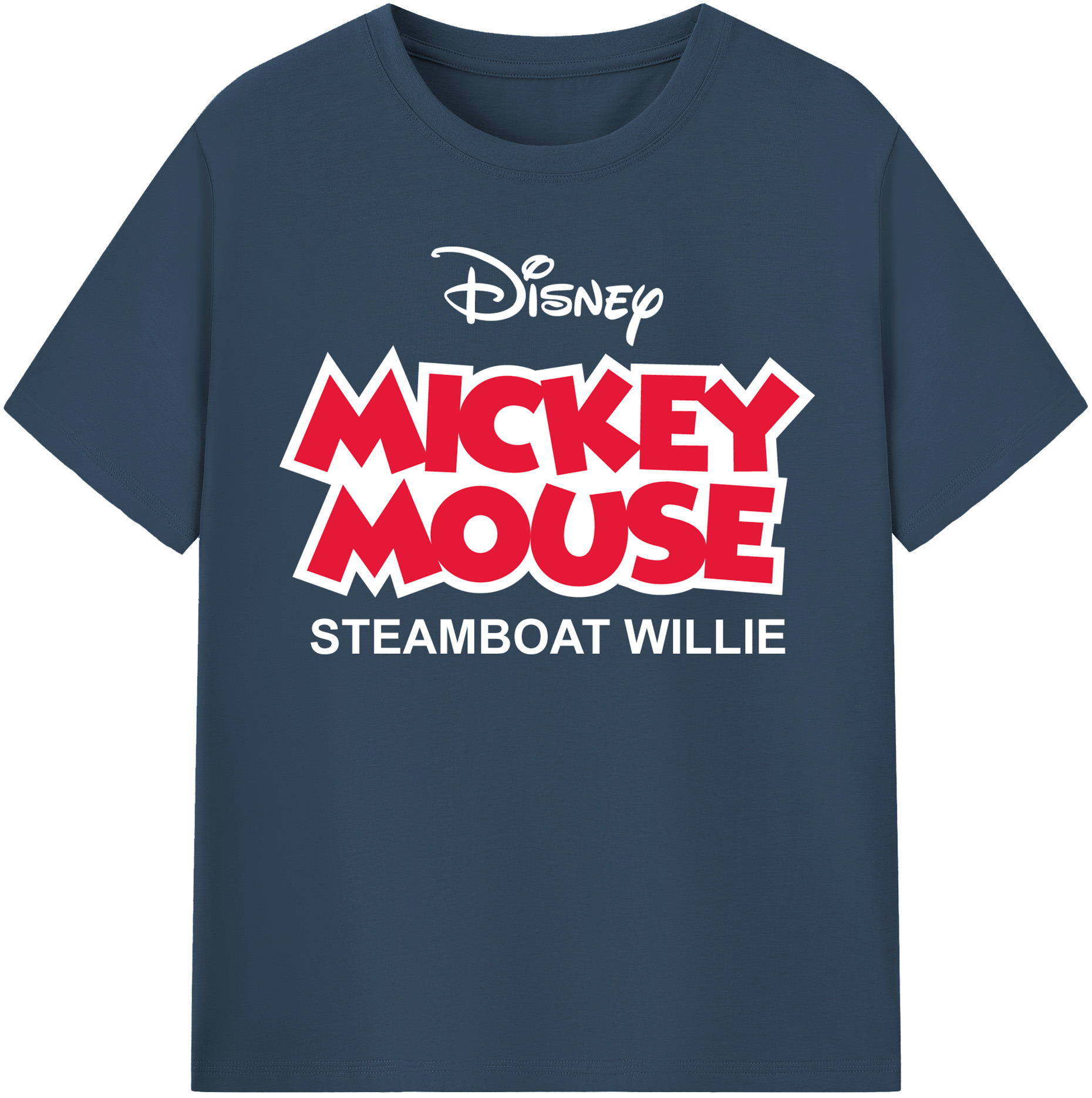 （画像用） ミッキーマウス Mickey Mouse レディースカジュアルプリントTシャツ（綿100％）