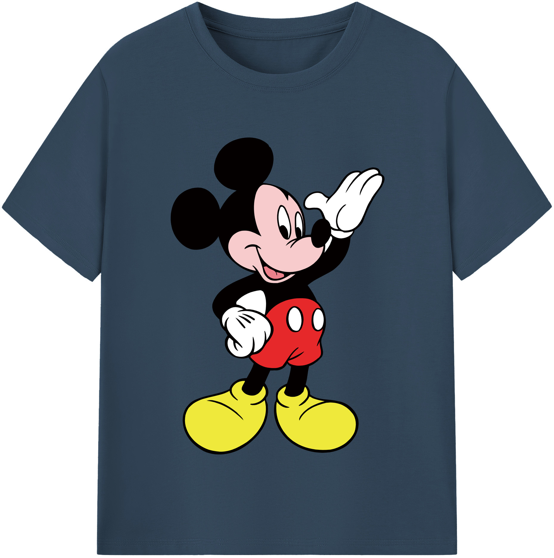 （画像用） ミッキーマウス Mickey Mouse レディースカジュアルプリントTシャツ（綿100％）