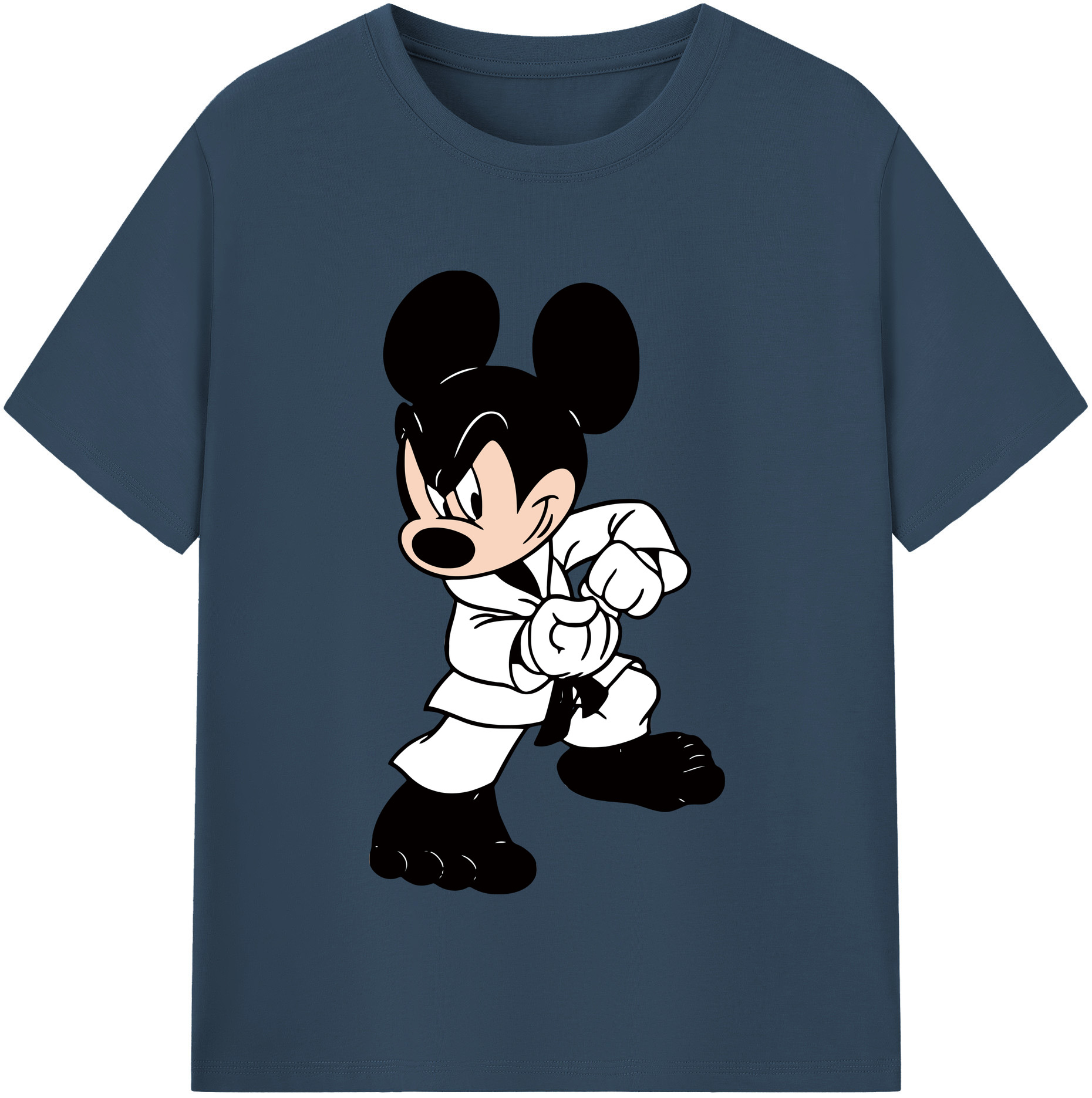 （画像用） ミッキーマウス Mickey Mouse レディースカジュアルプリントTシャツ（綿100％）