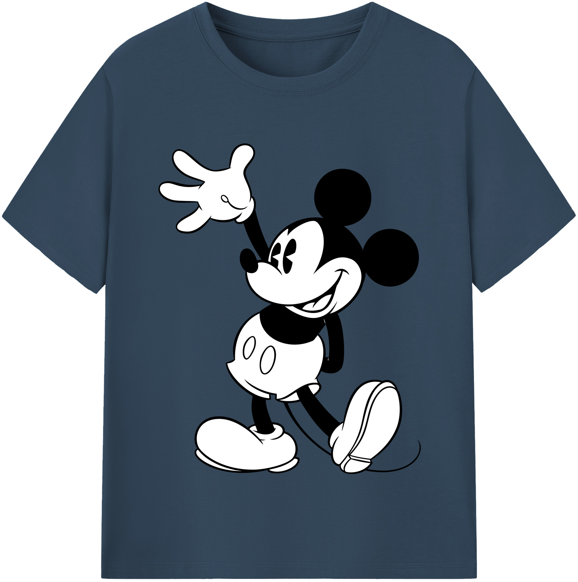 （画像用） ミッキーマウス Mickey Mouse レディースカジュアルプリントTシャツ（綿100％）